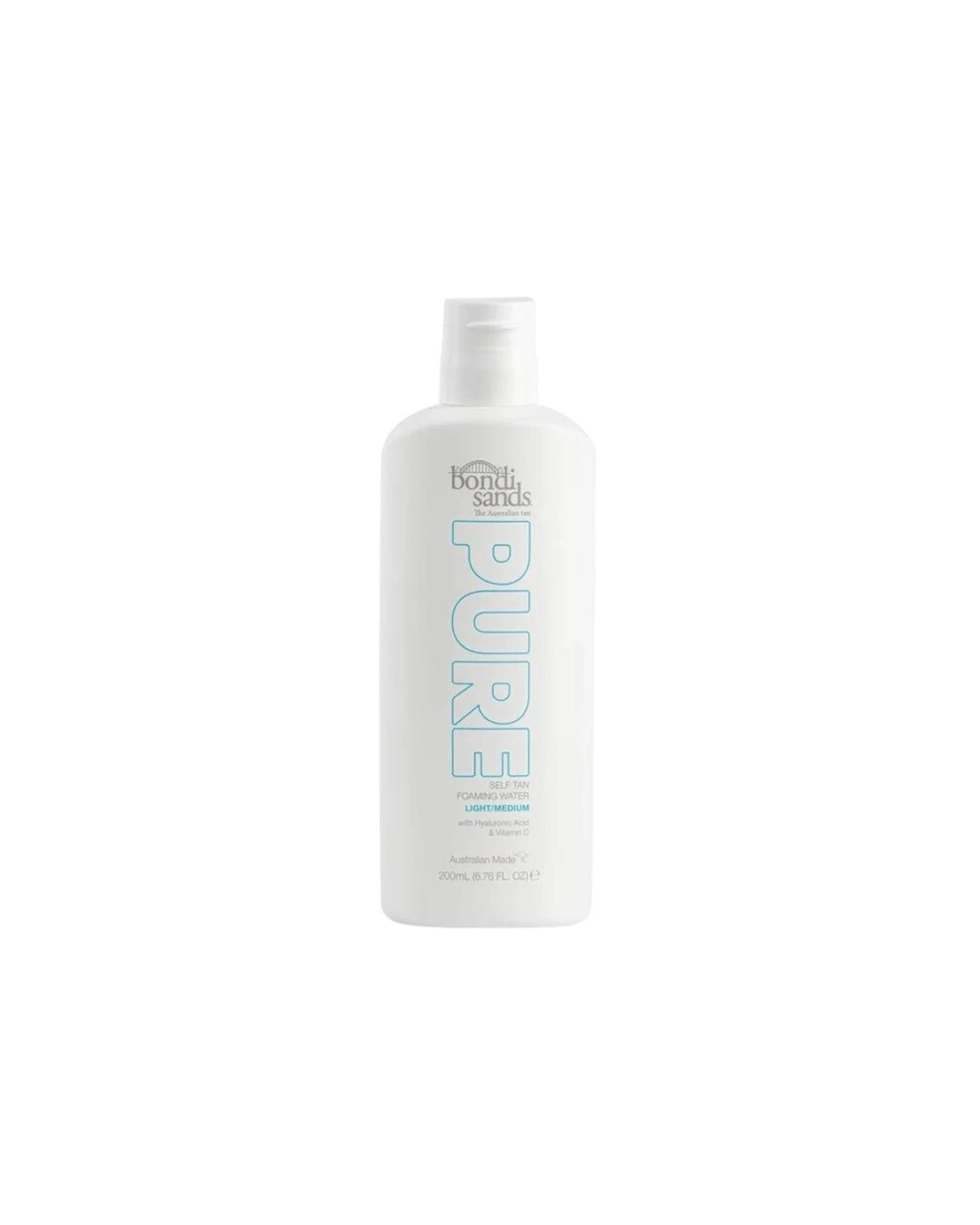 1 Bondi Sands Pure Self Tan Foaming Water 200mL - Light/Medium, 1 of 1