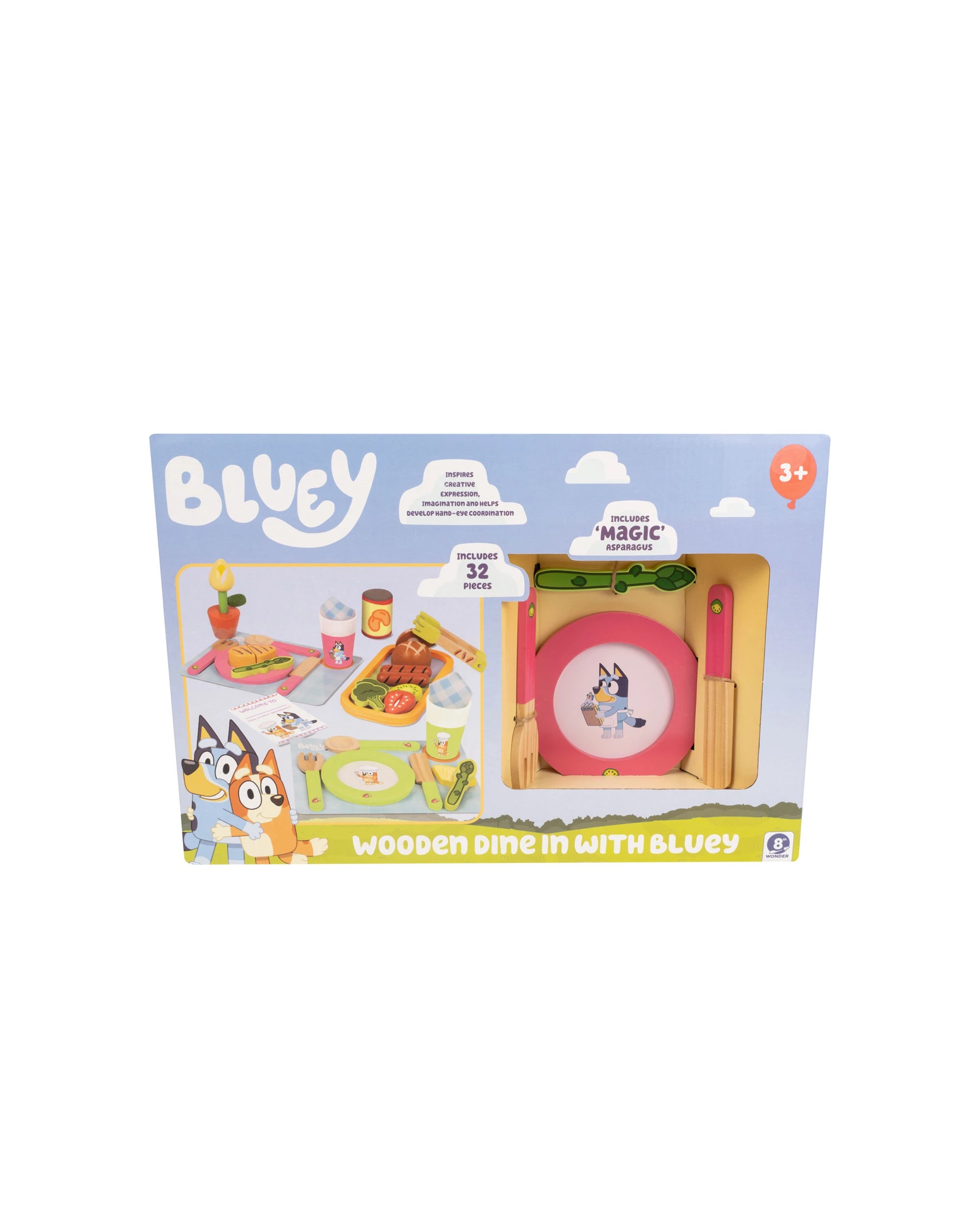1 Bluey - Wooden Playset: Dine in with Bluey Set (30 Pieces), Suitable for Ages 3+ - Multi, 1 of 6