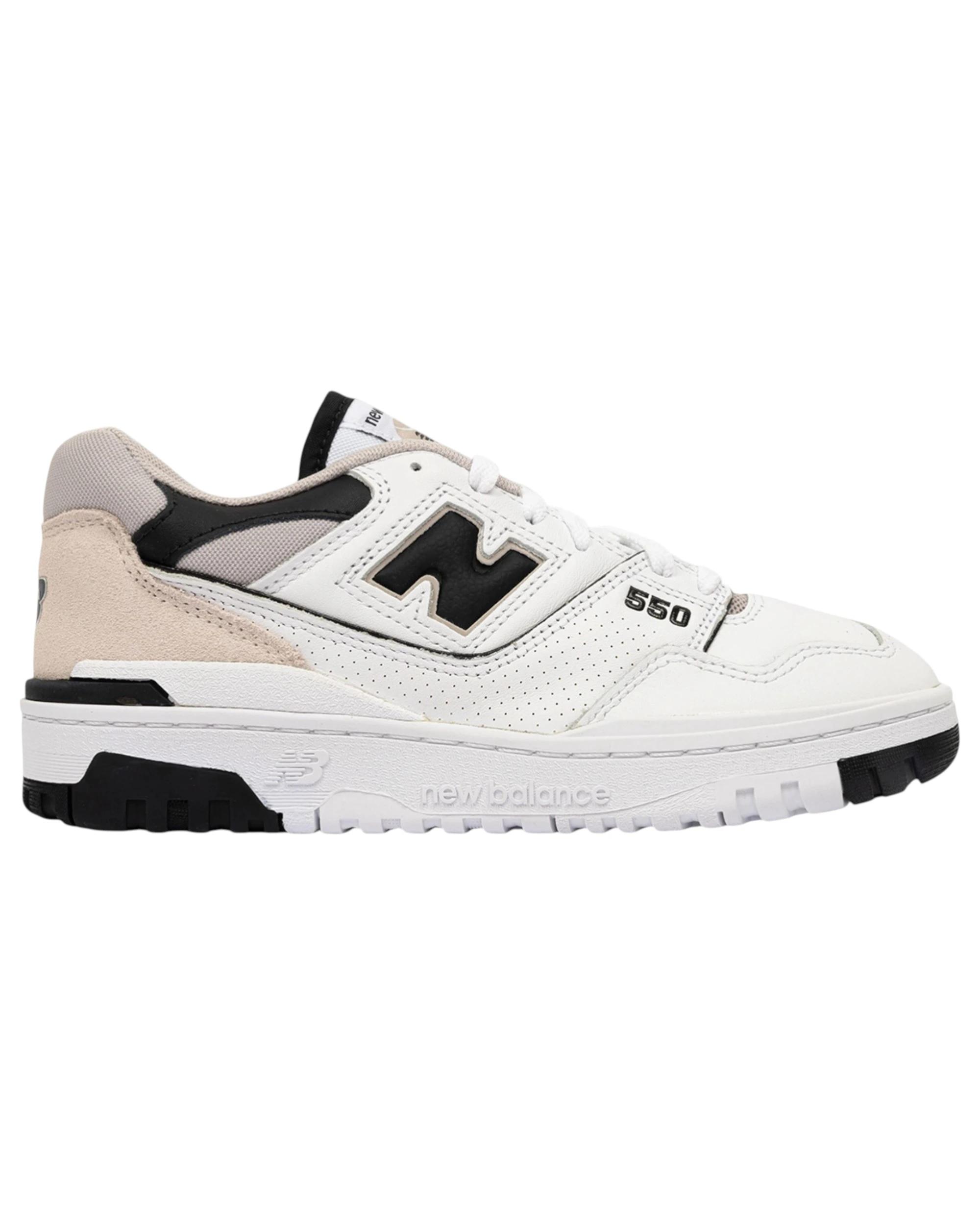 1 New Balance Mens 550 White/ Black Athletic Shoes WHITE/BLACK, 1 of 4