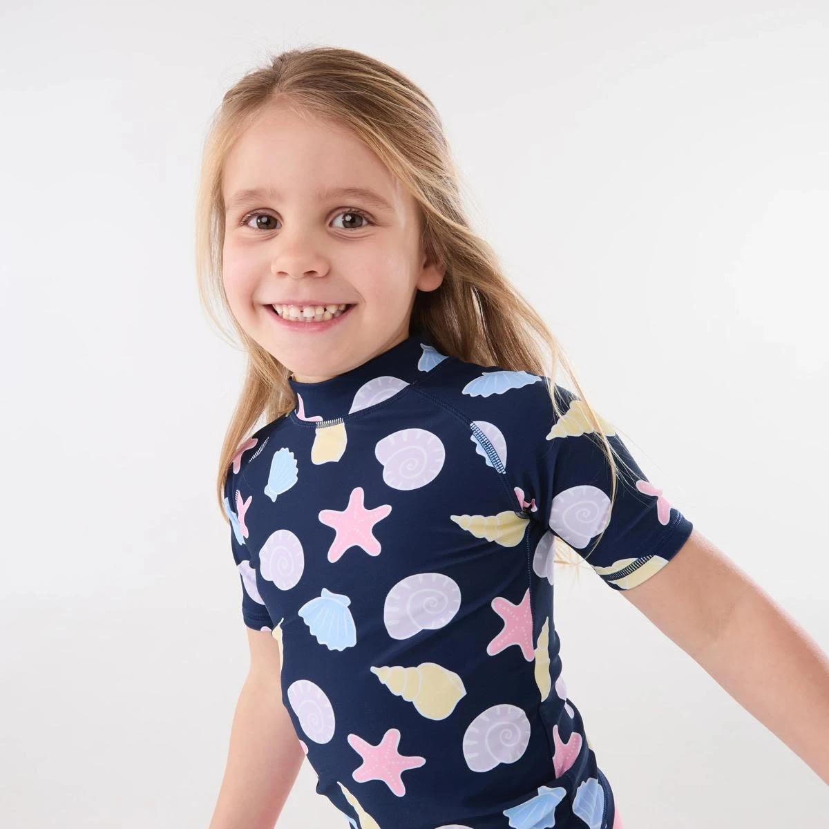 3 Print Rash Vest SEA SHELL DEEP INDIGO, 3 of 6