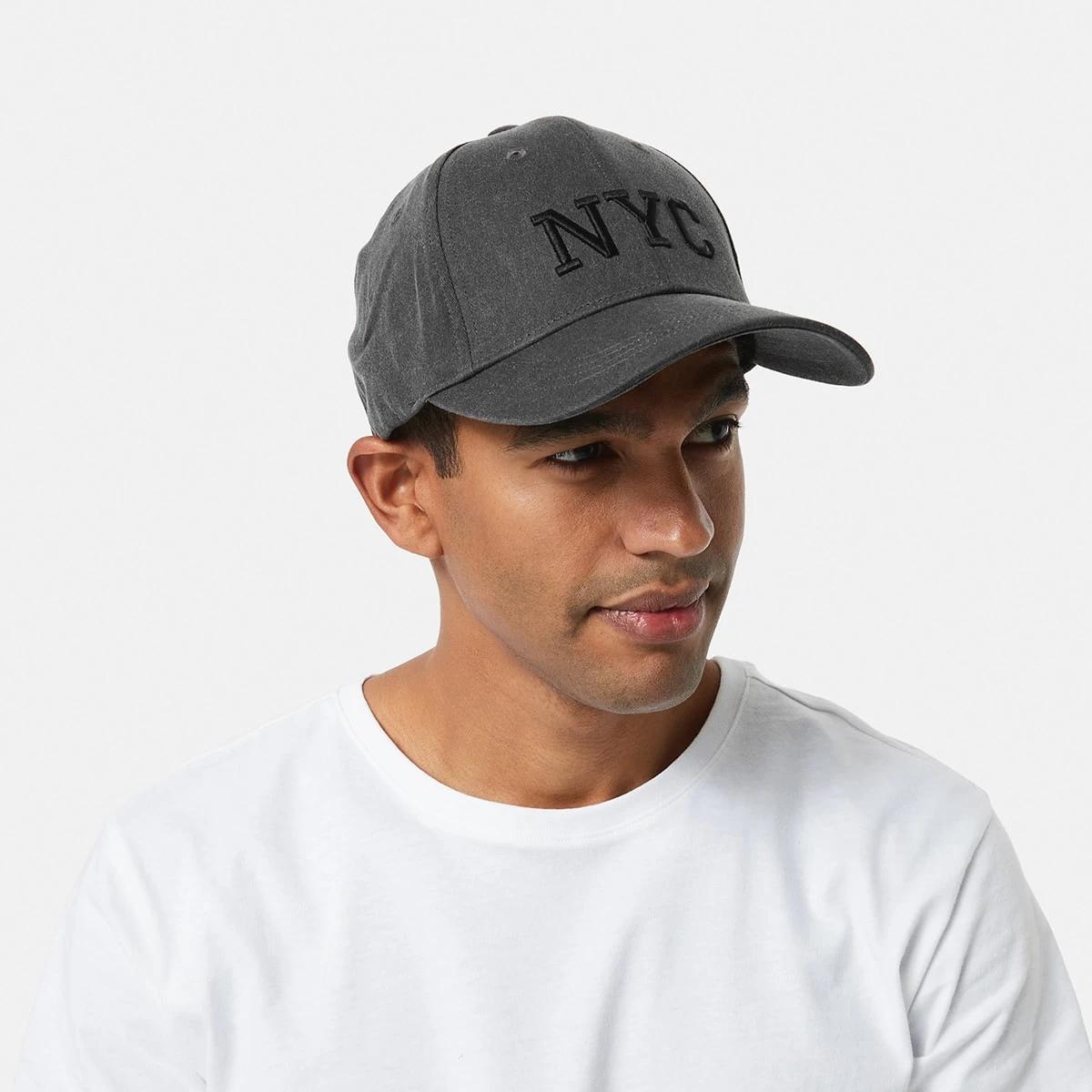 4 Stretch Fit Baseball Cap Blk Washed, 4 of 4