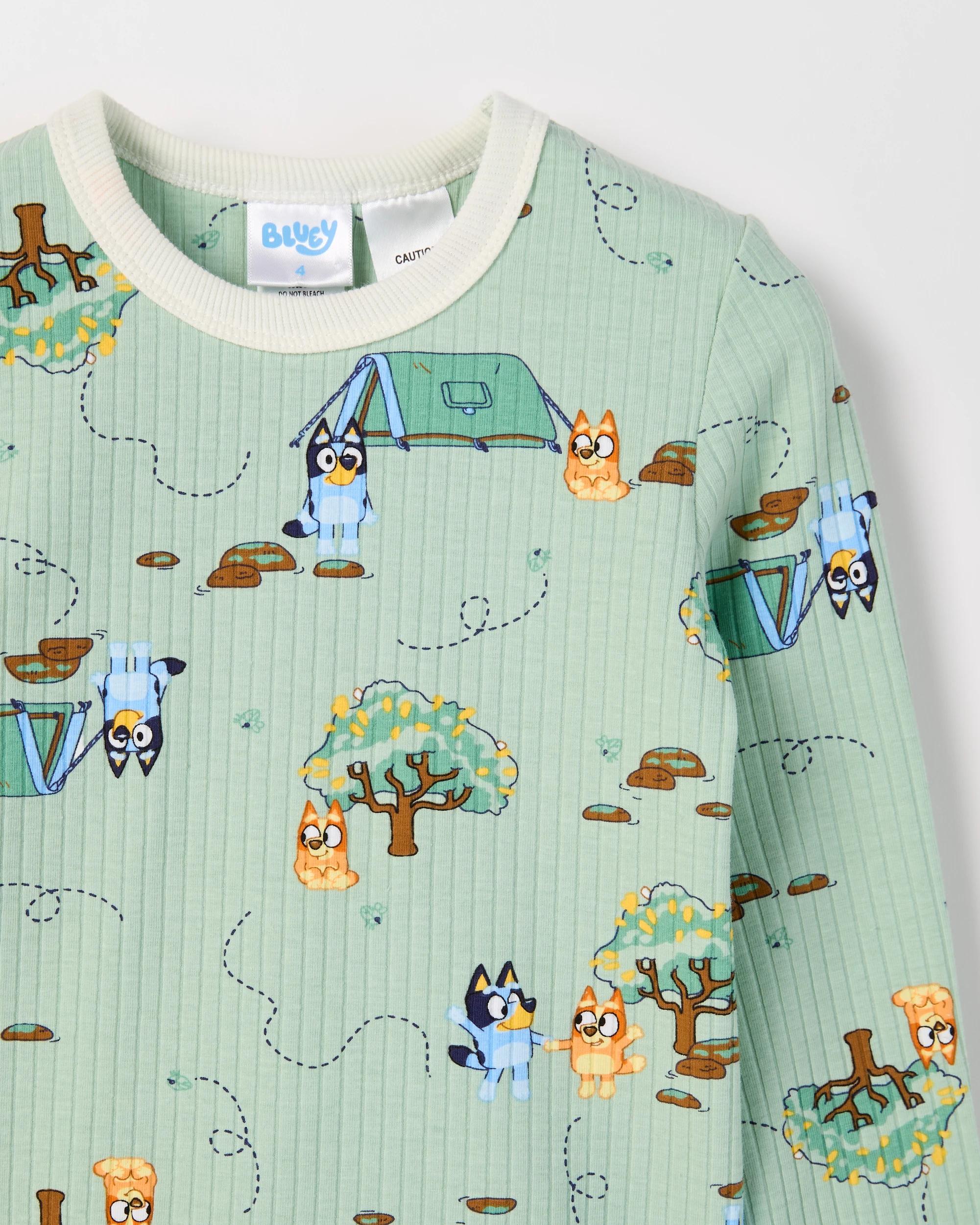 2 Bluey Australian Cotton Younger Boys Rib Pyjama Set BLUEY, 2 of 5