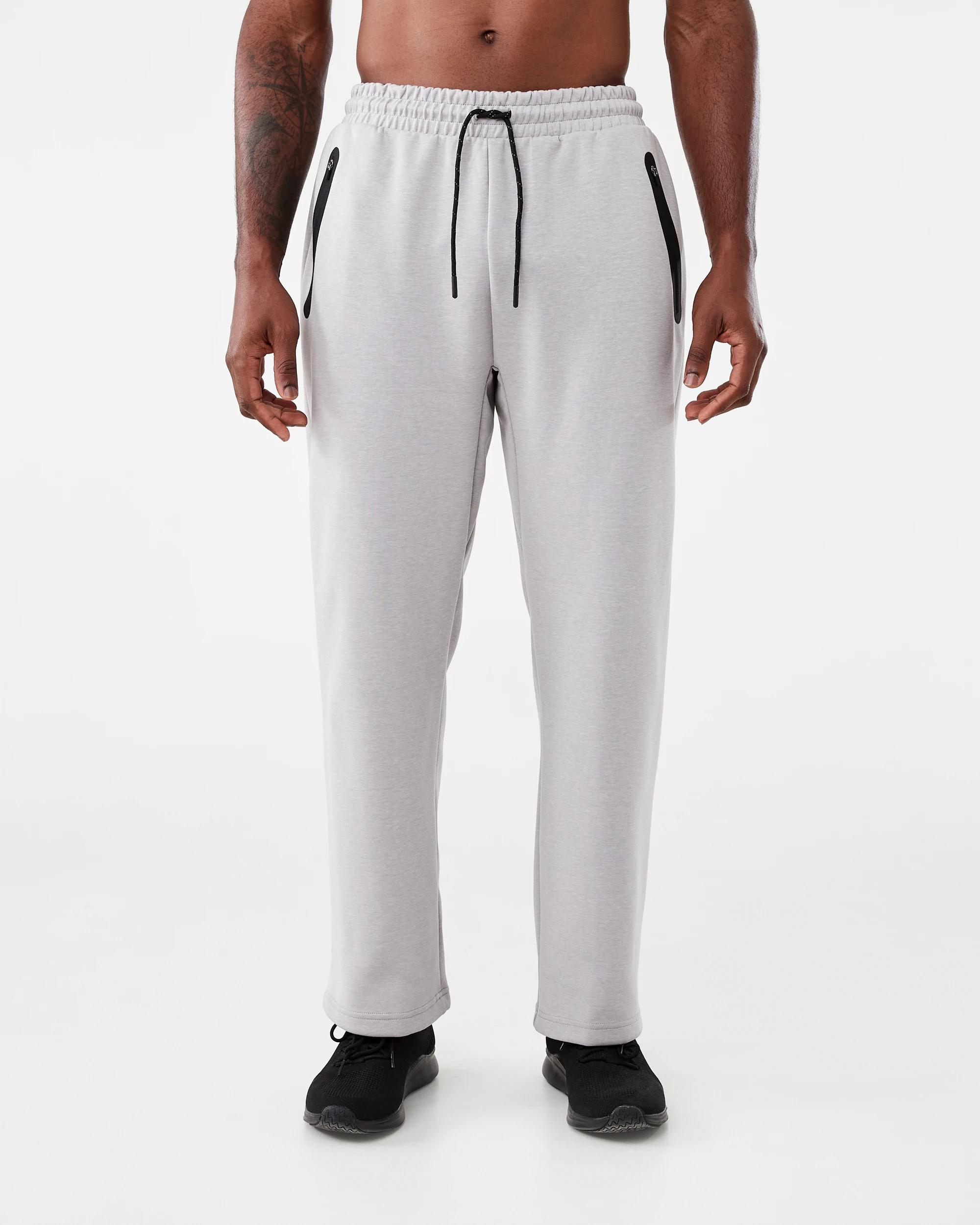 1 Active Mens Sports Straight Leg Trackpants Grey Marl, 1 of 6