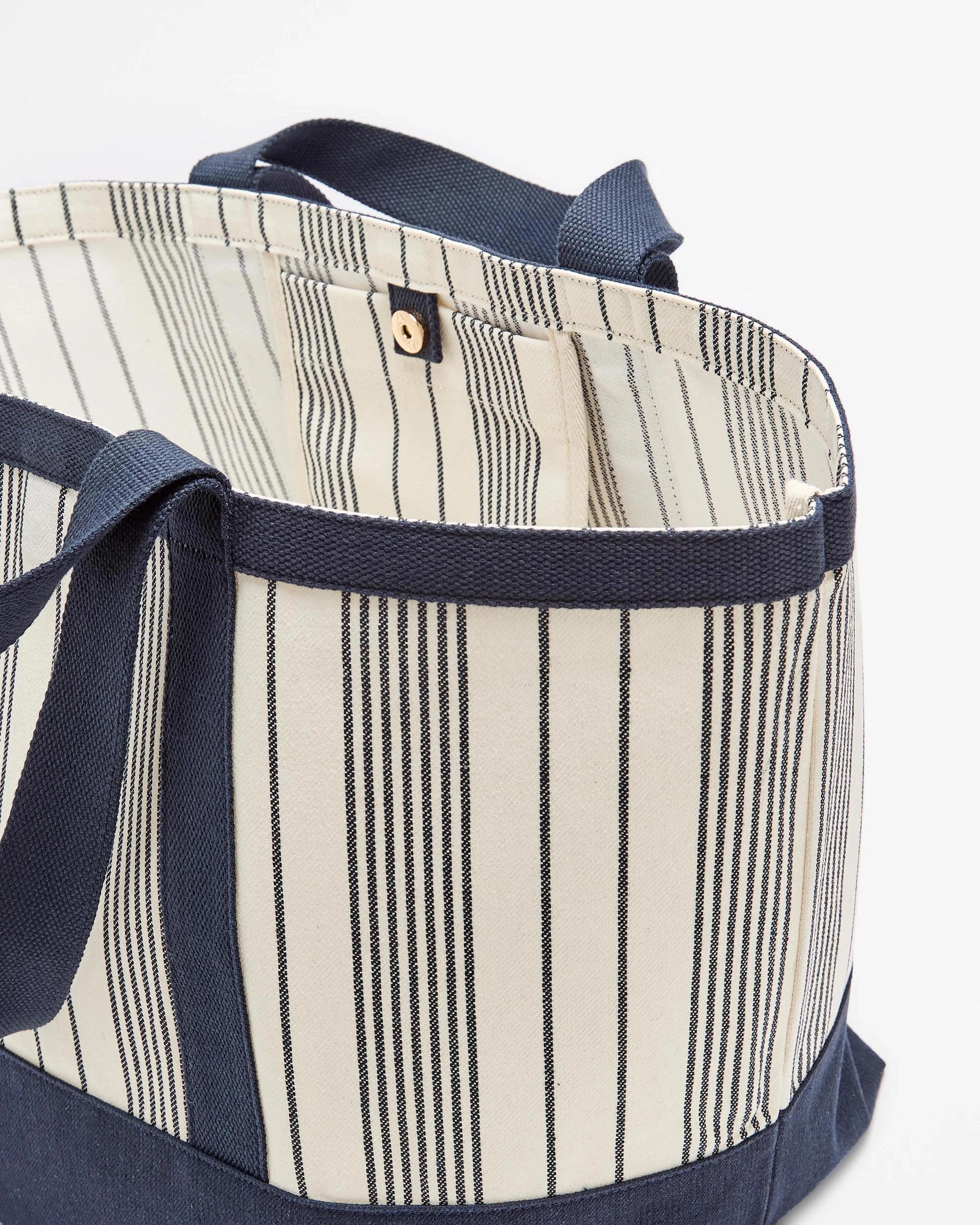 2 Target Large Printed Canvas Beach Tote Bag NAUTICAL STRIPE, 2 of 3