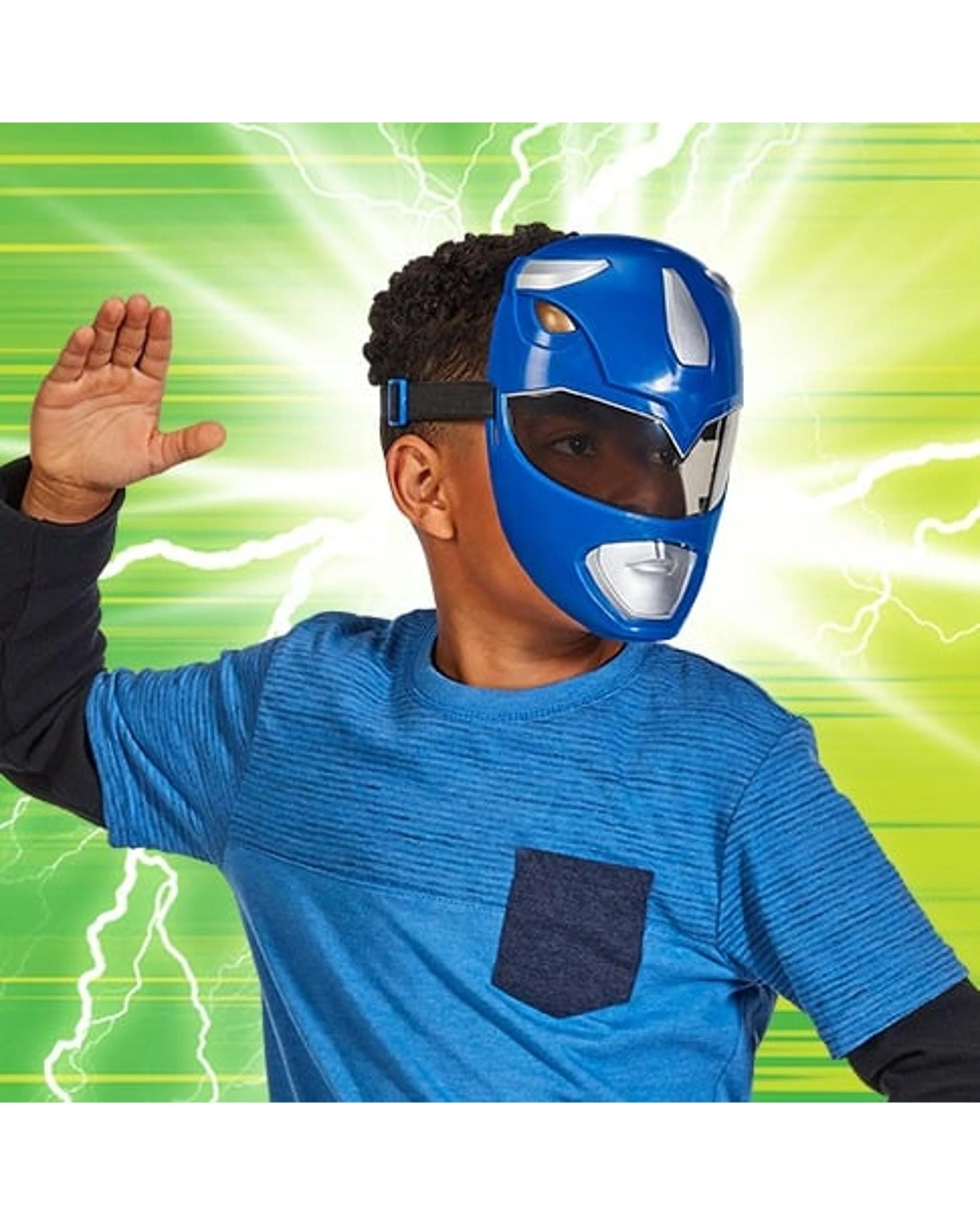 6 Mighty Morphin Power Rangers Re-Ignition Blue Ranger Mask, 6 of 6