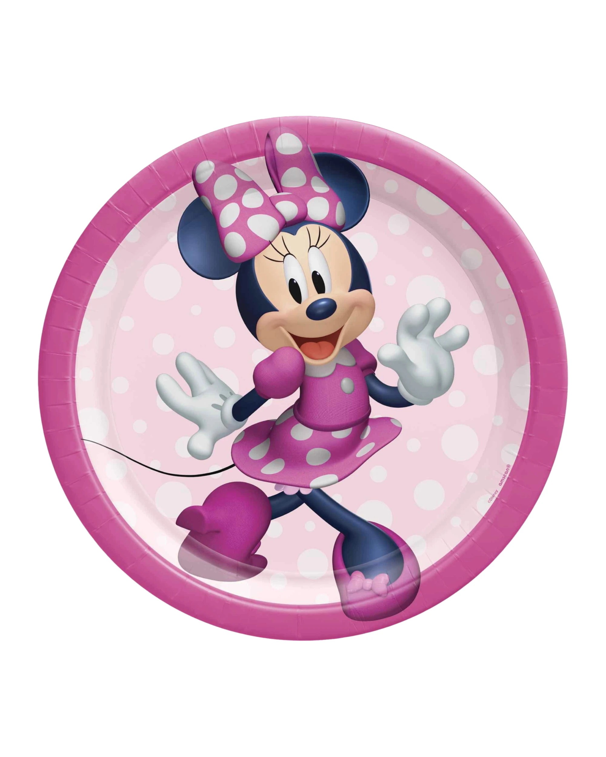 1 Disney Minnie Mouse Forever Small Paper Plates Pack of 8, 1 of 2