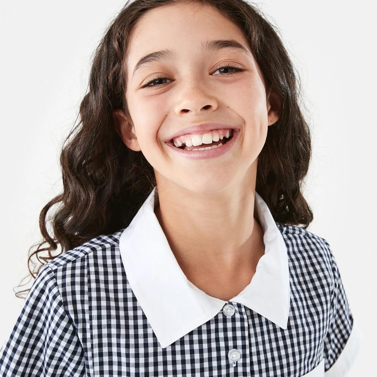 3 School Dress Blu Gngham, 3 of 10