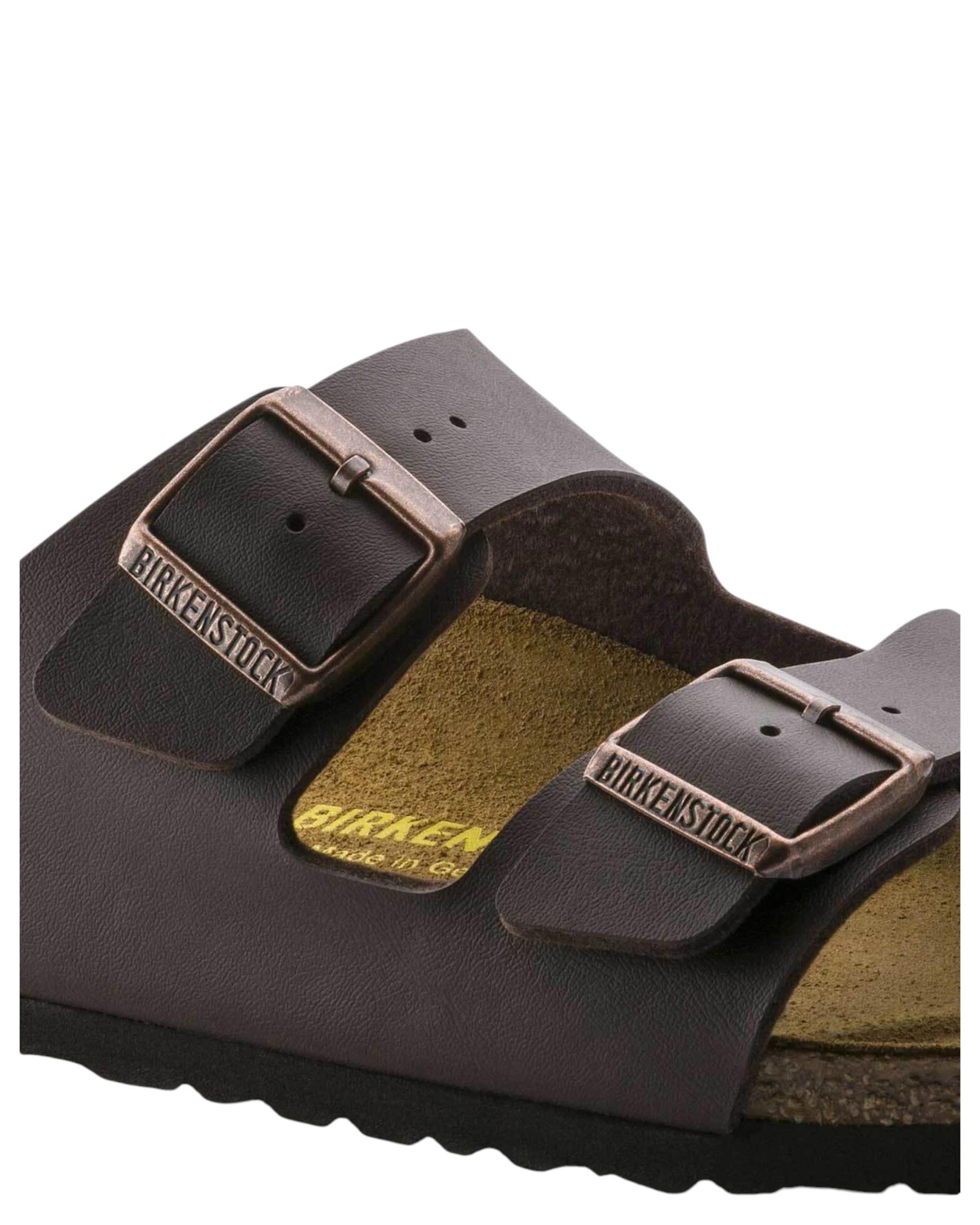 5 Birkenstock Unisex Arizona Birko-Flor Slip On Sandals DARK BROWN, 5 of 6