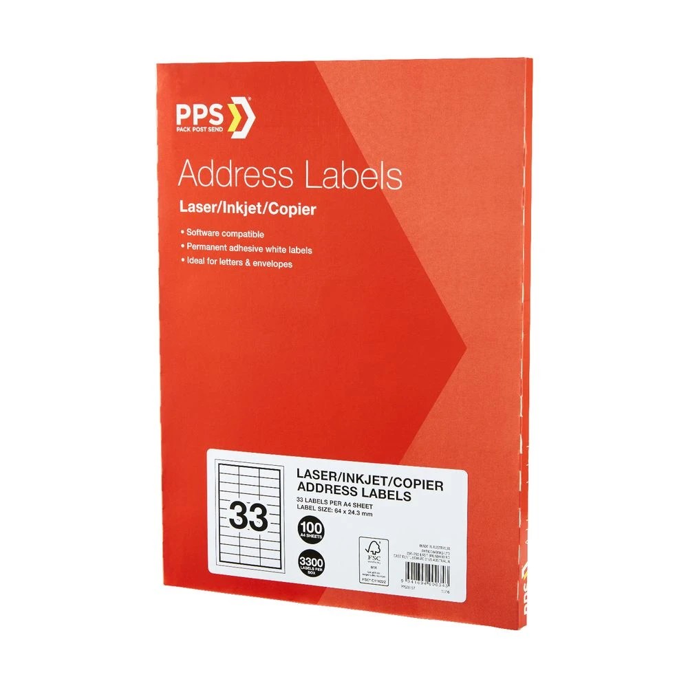 3 PPS Inkjet Laser Address Labels 33UP 100 Sheets, 3 of 3