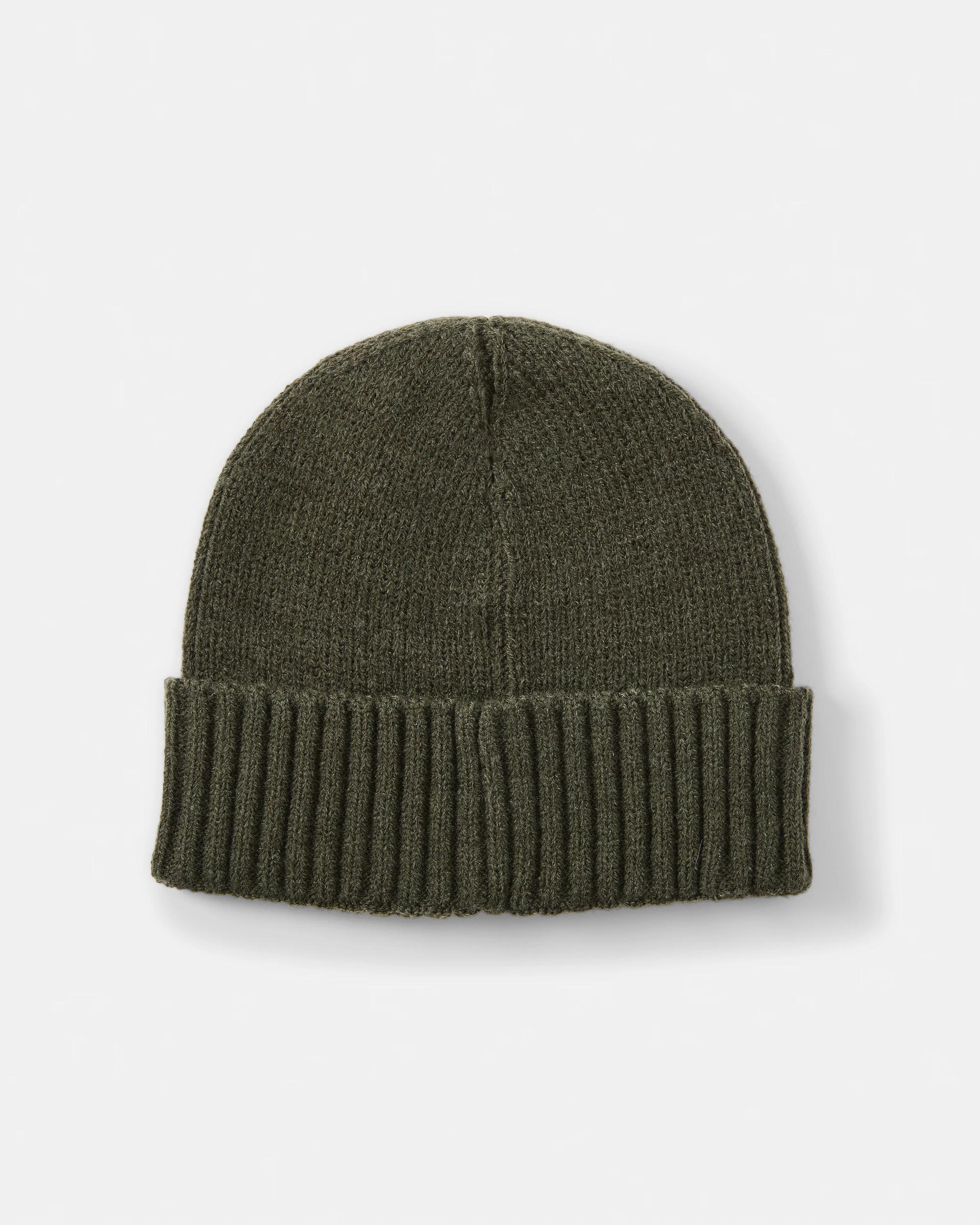 2 Rib Cuff Beanie Grn Khaki, 2 of 3