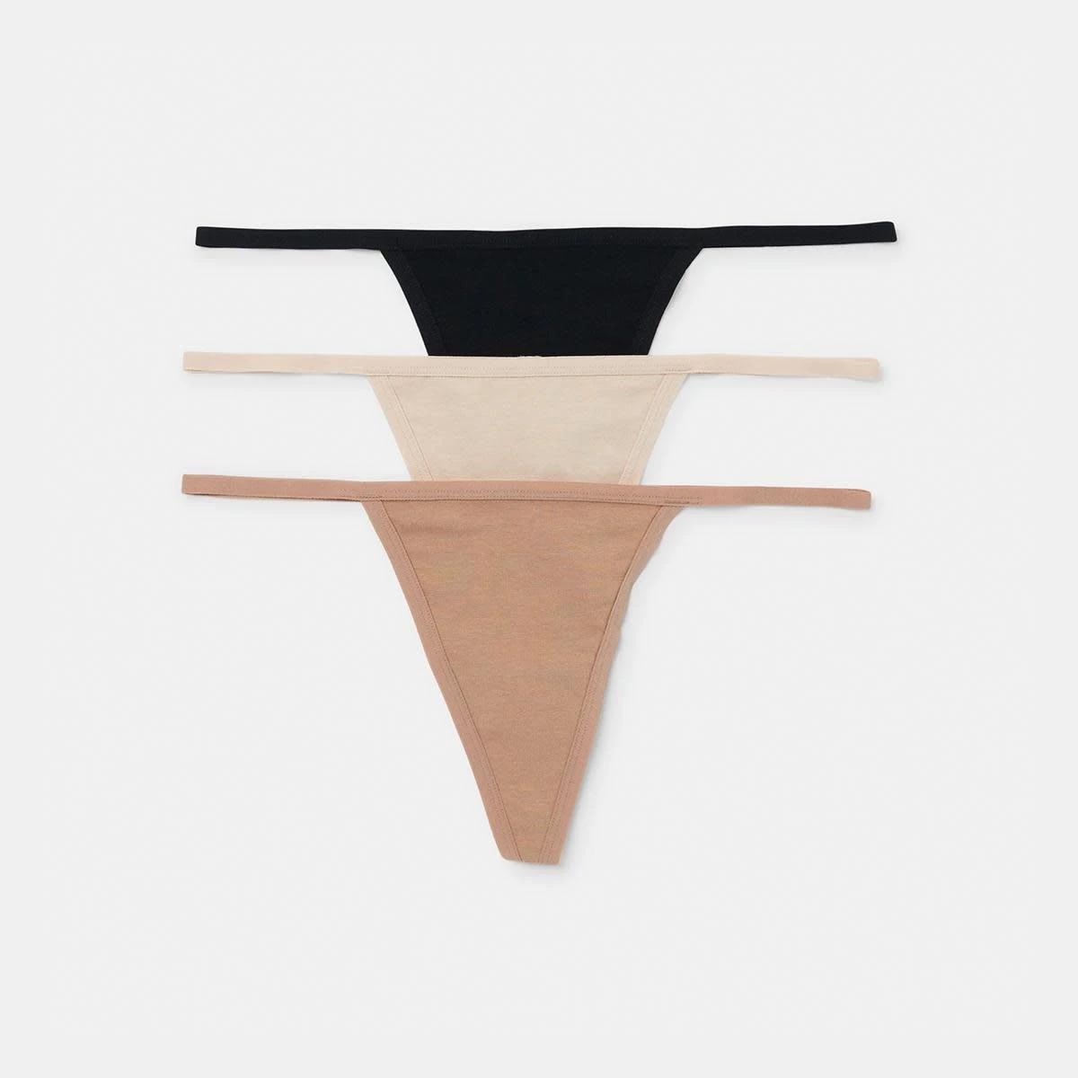 1 3 Pack Frida G-string Briefs Tanblk Mix, 1 of 8