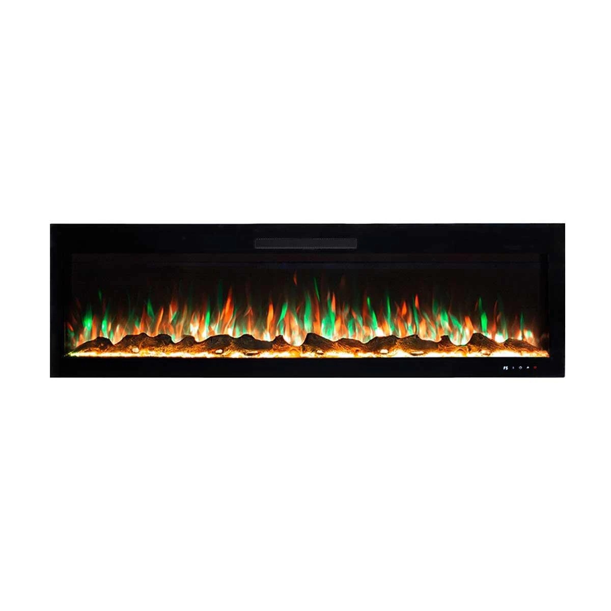 2 Moda Living Rocco 60 inch Electric Fireplace - Black, 2 of 5