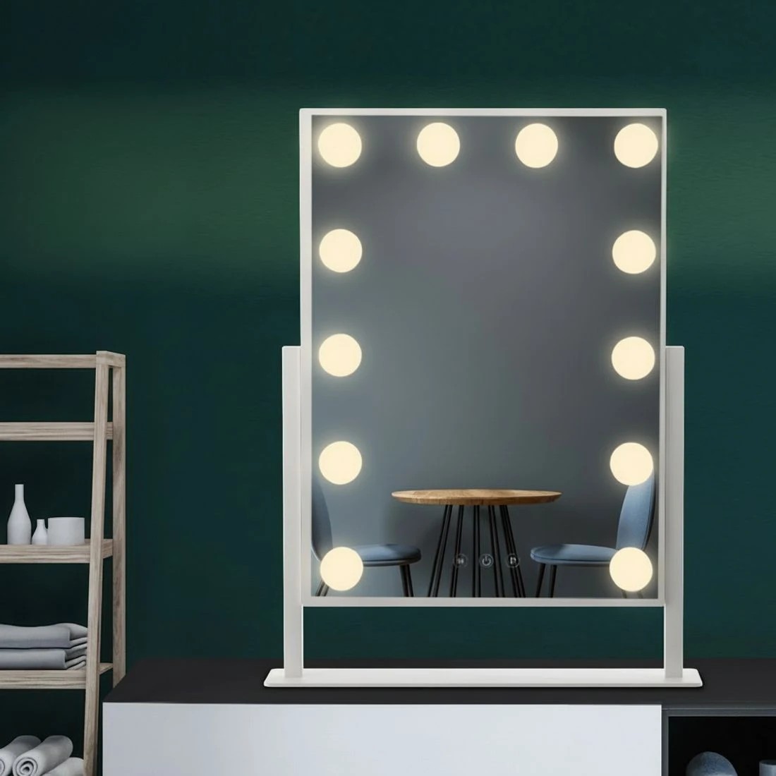 5 Embellir Makeup Mirror 30x41cm Hollywood Vanity with LED Light Rotation Tabletop - Multi, 5 of 6