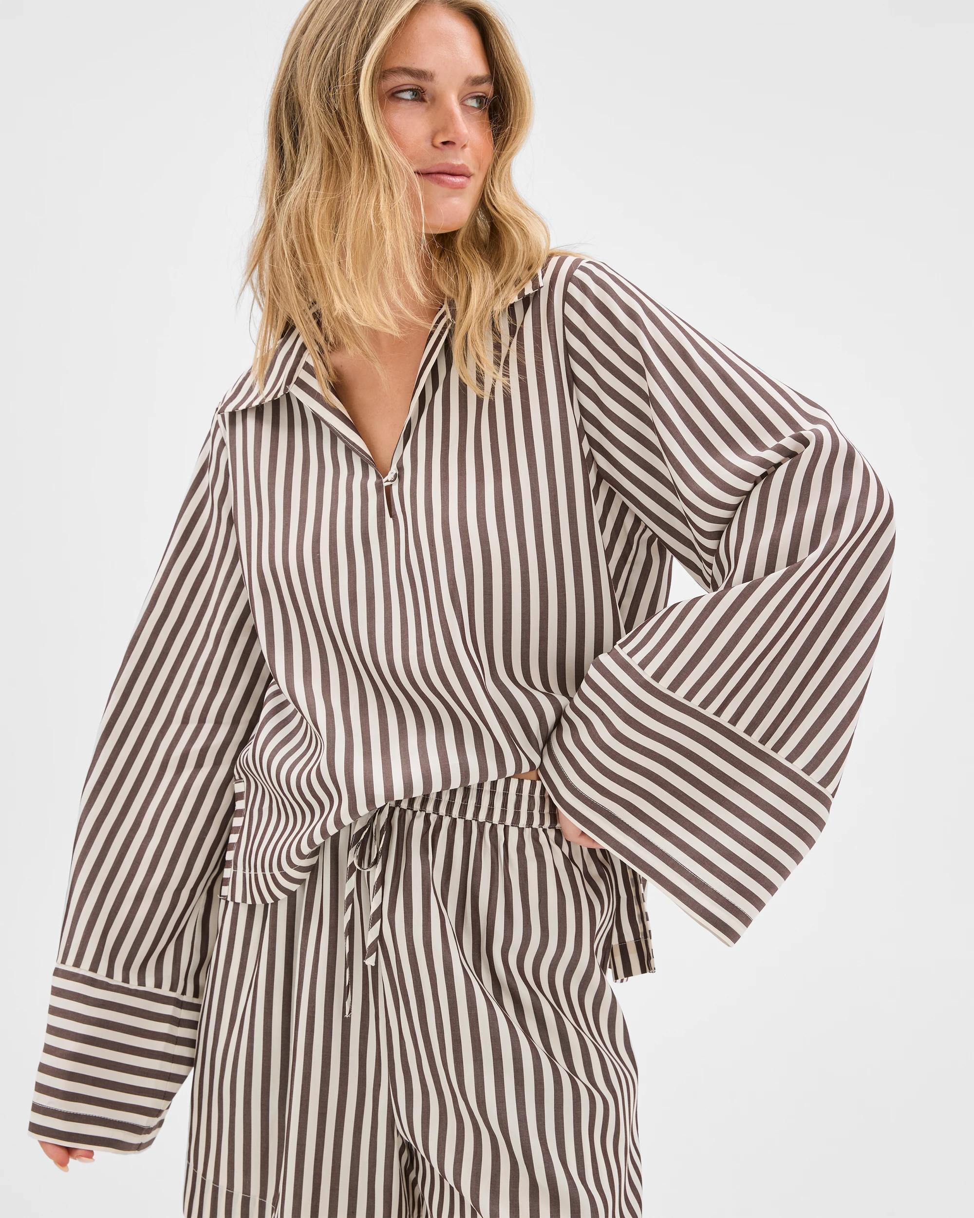 3 Lily Loves Pull Over Shirt BARK STRIPE, 3 of 7
