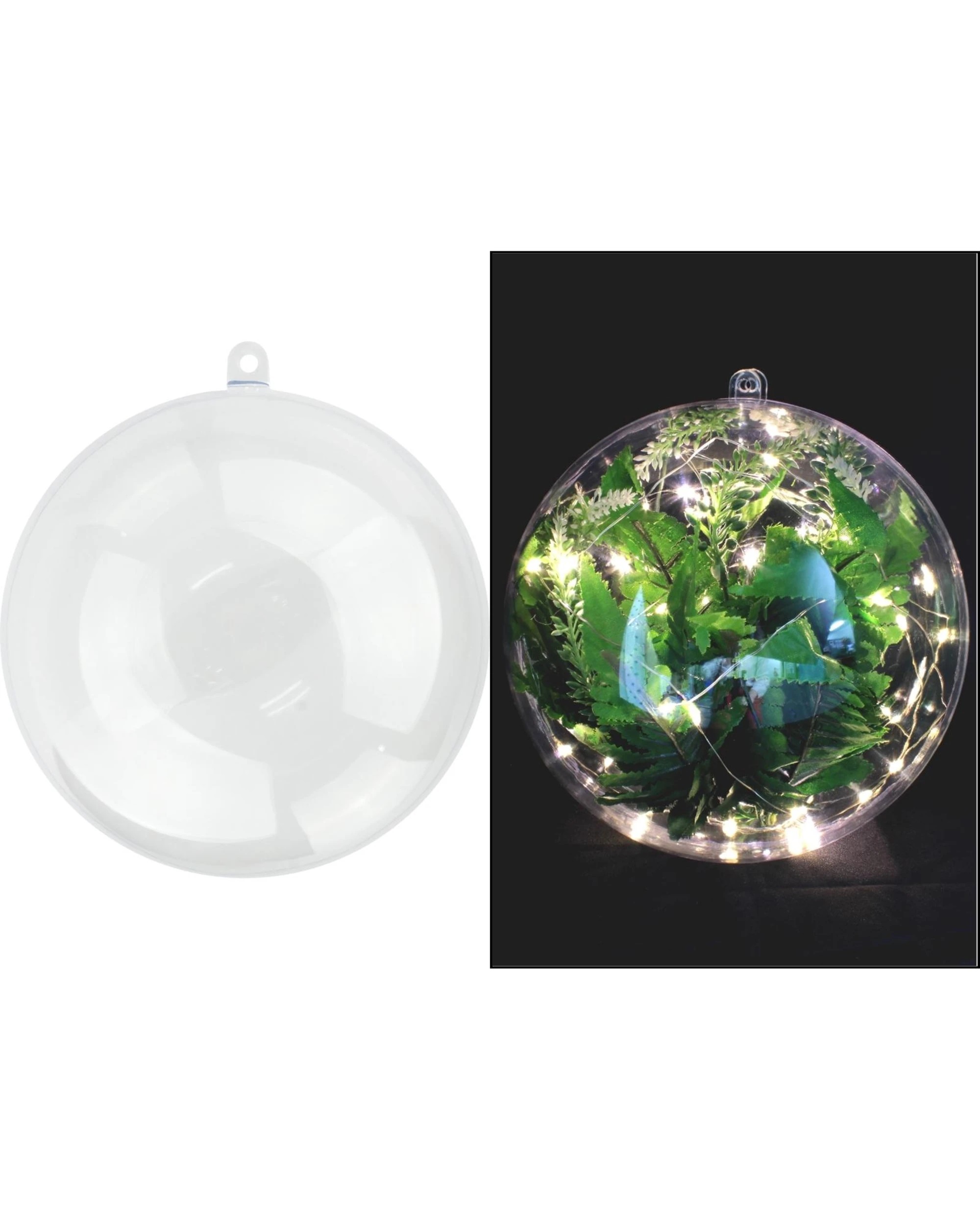 3 Partyrama Clear Plastic Fillable Bauble 20cm, 3 of 5