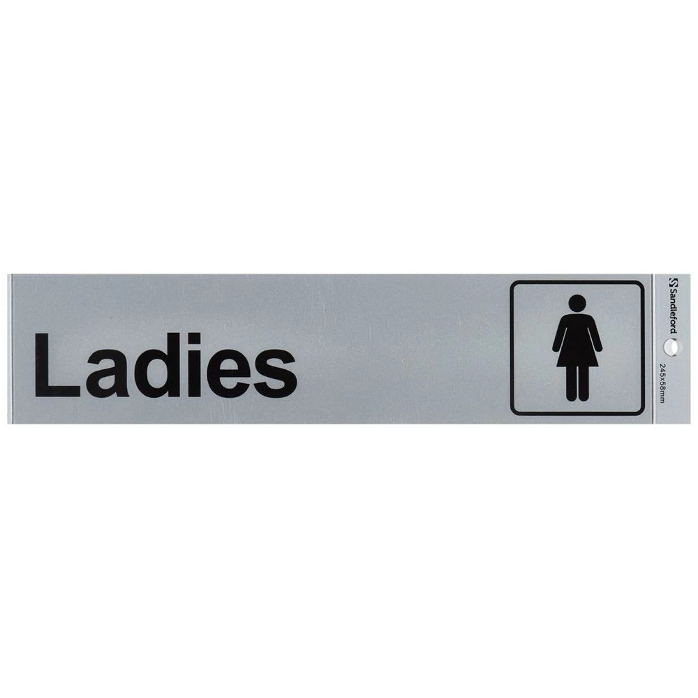 1 Sandleford Ladies Self Adhesive Sign 245 x 58mm, 1 of 1