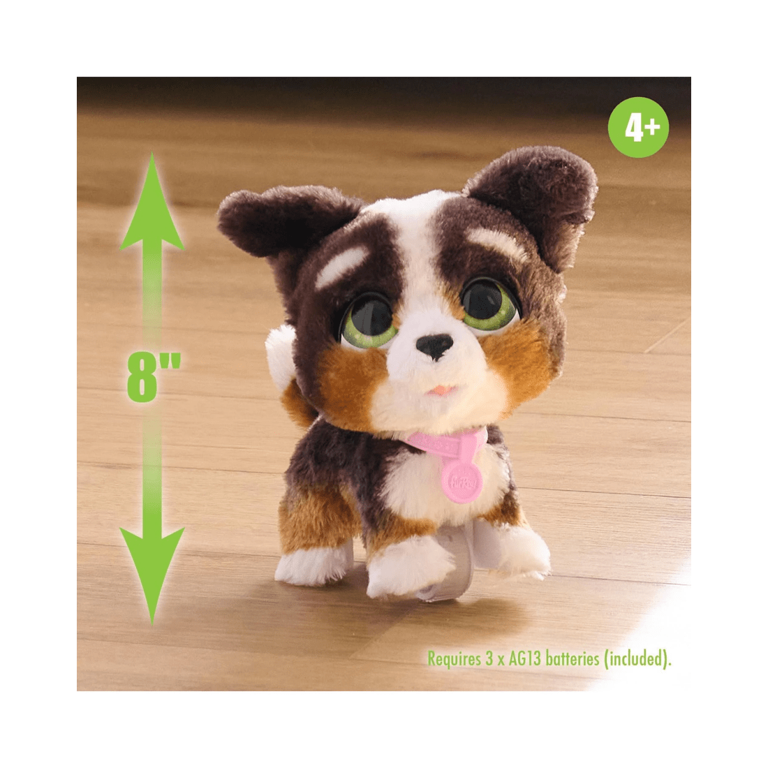 7 Hasbro FurReal Walk-A-Lots Bernedoodle, 7 of 7