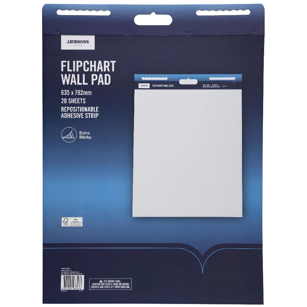 2 J.Burrows Flipchart Wall Pad 635 x 792mm, 2 of 2
