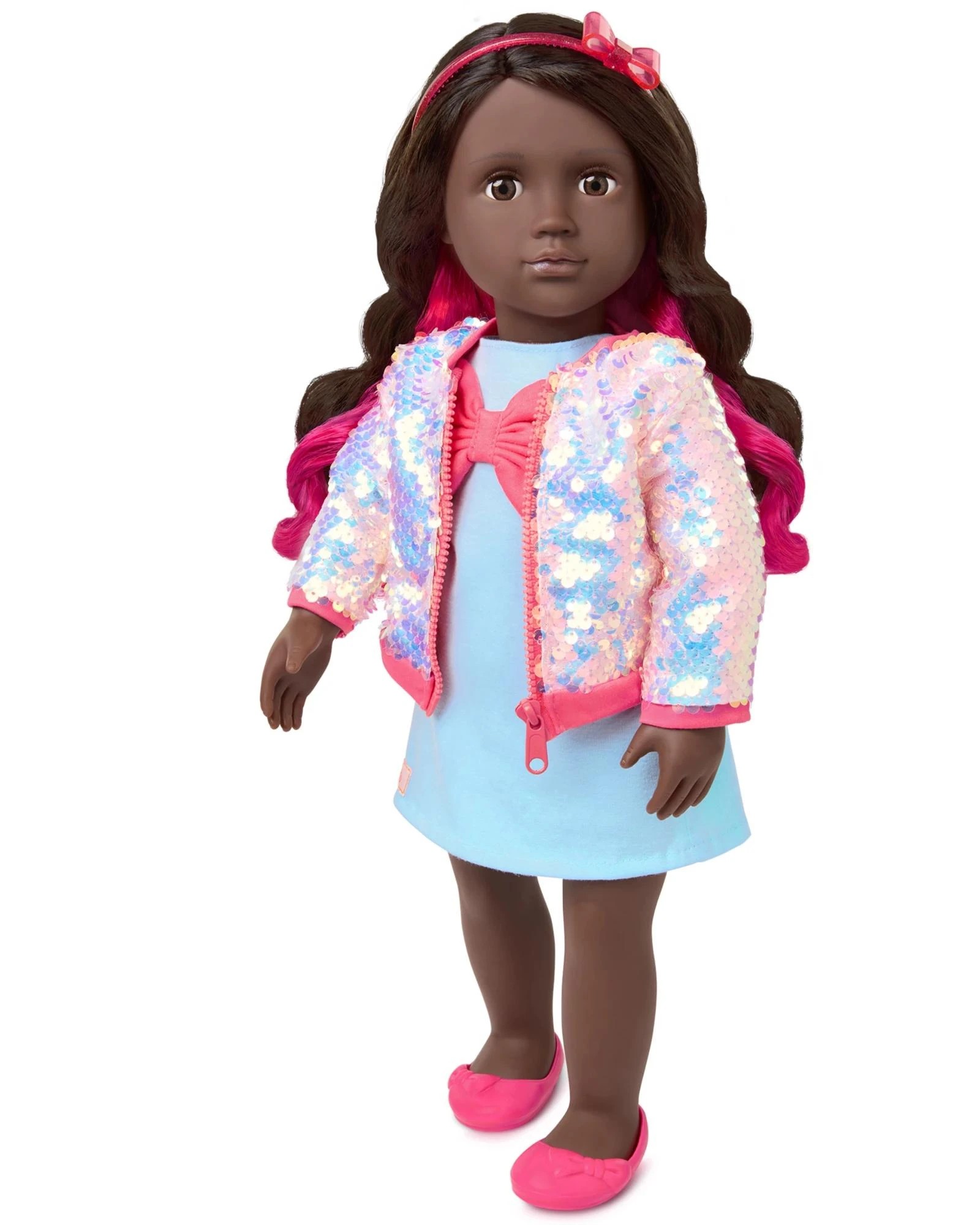 2 Our Generation Shine All Day 18-inch Doll Sequin Bomber Jacket Outfit - Multi, 2 of 4