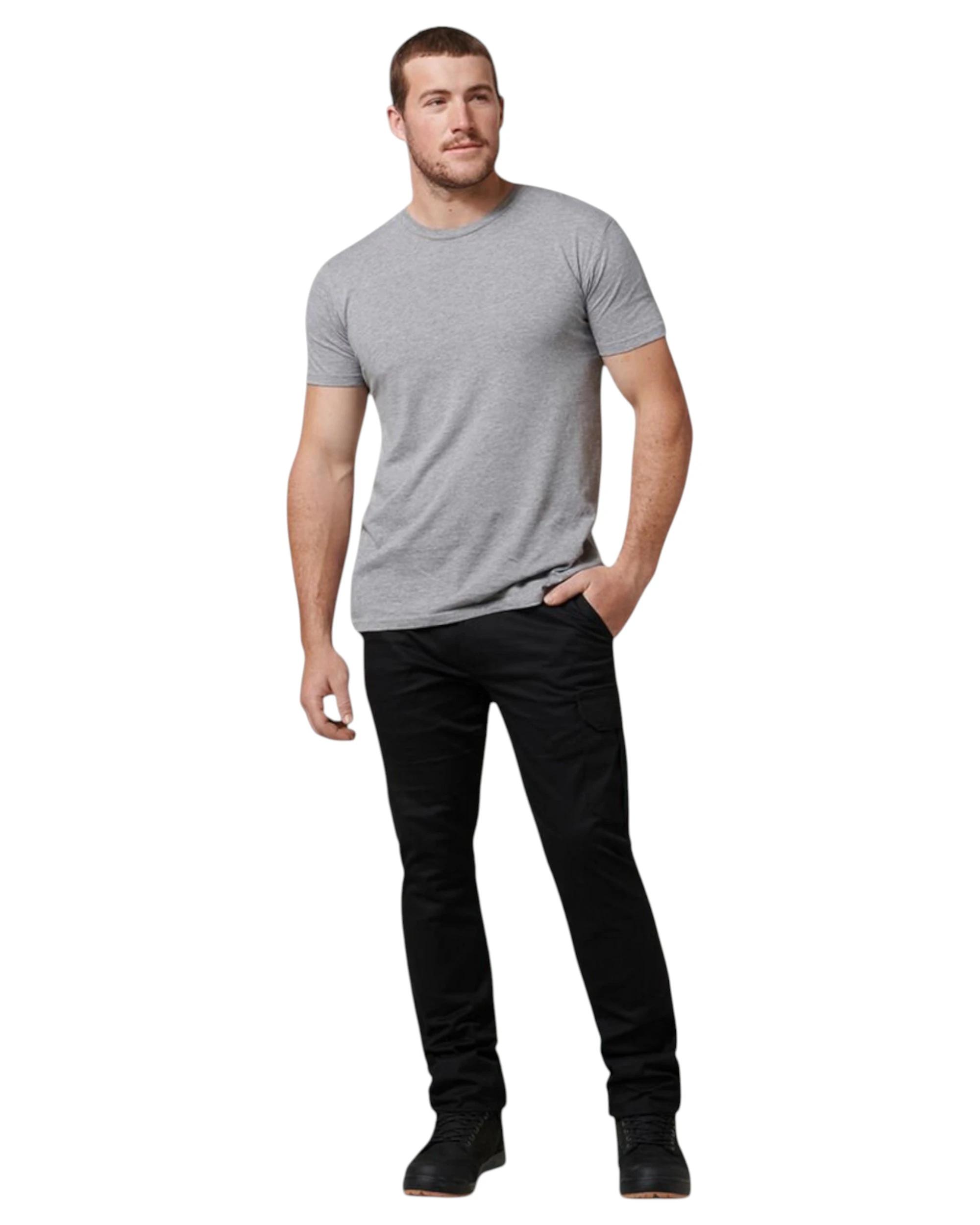 5 Hard Yakka 2 Pack Mens Core Basic Stretch Cargo Pant BLACK, 5 of 5