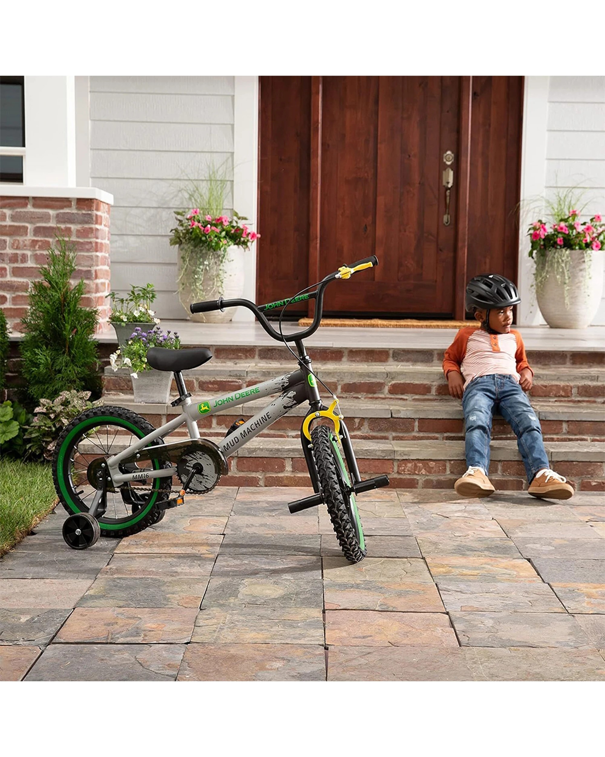 5 John Deere Mud Machine 16''  40cm BMX Bicycle w Training Wheels 4y, 5 of 5