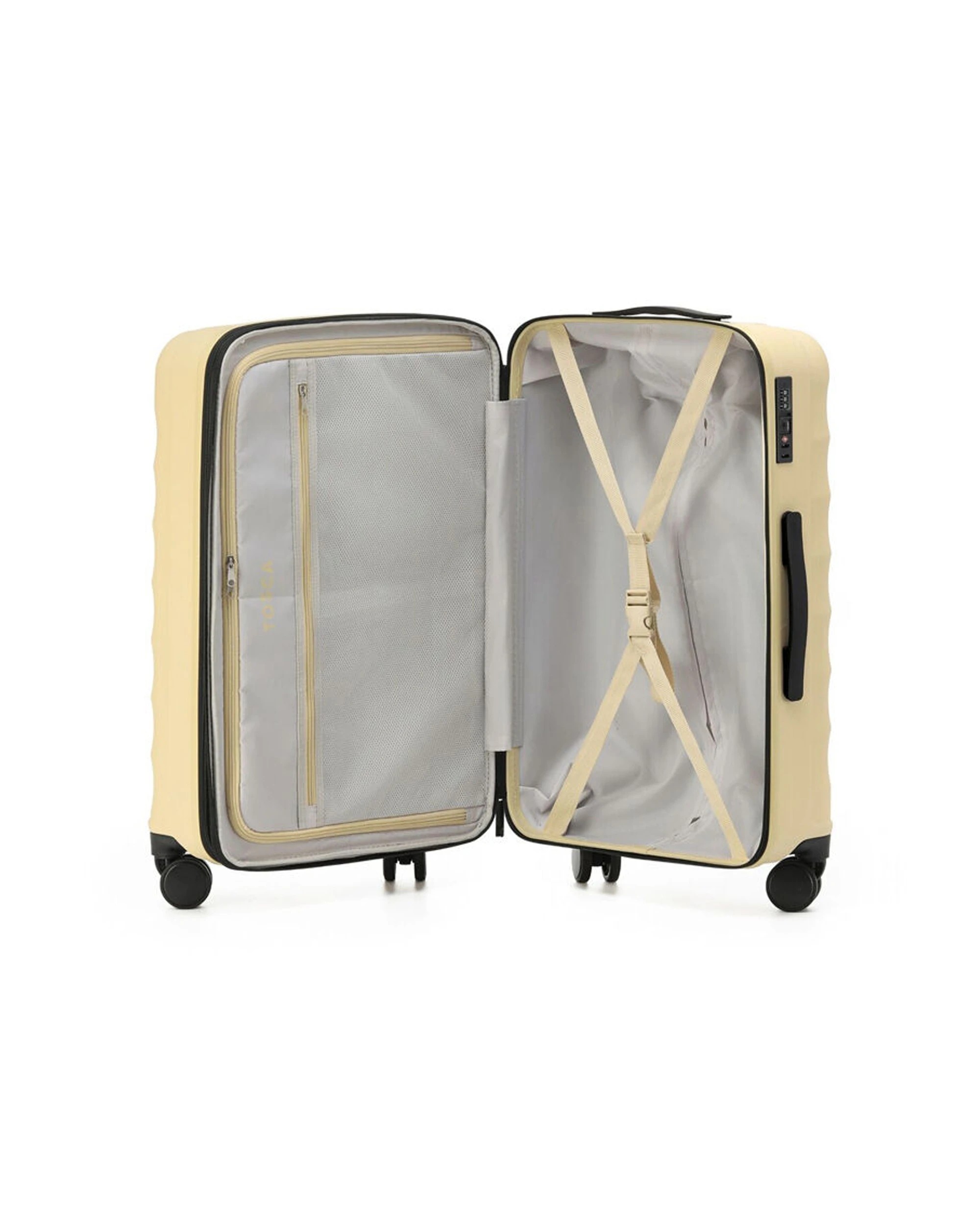 2 Tosca Interstellar 2.0 Hard Shell Luggage Suitcase 26" Medium - Yellow, 2 of 3