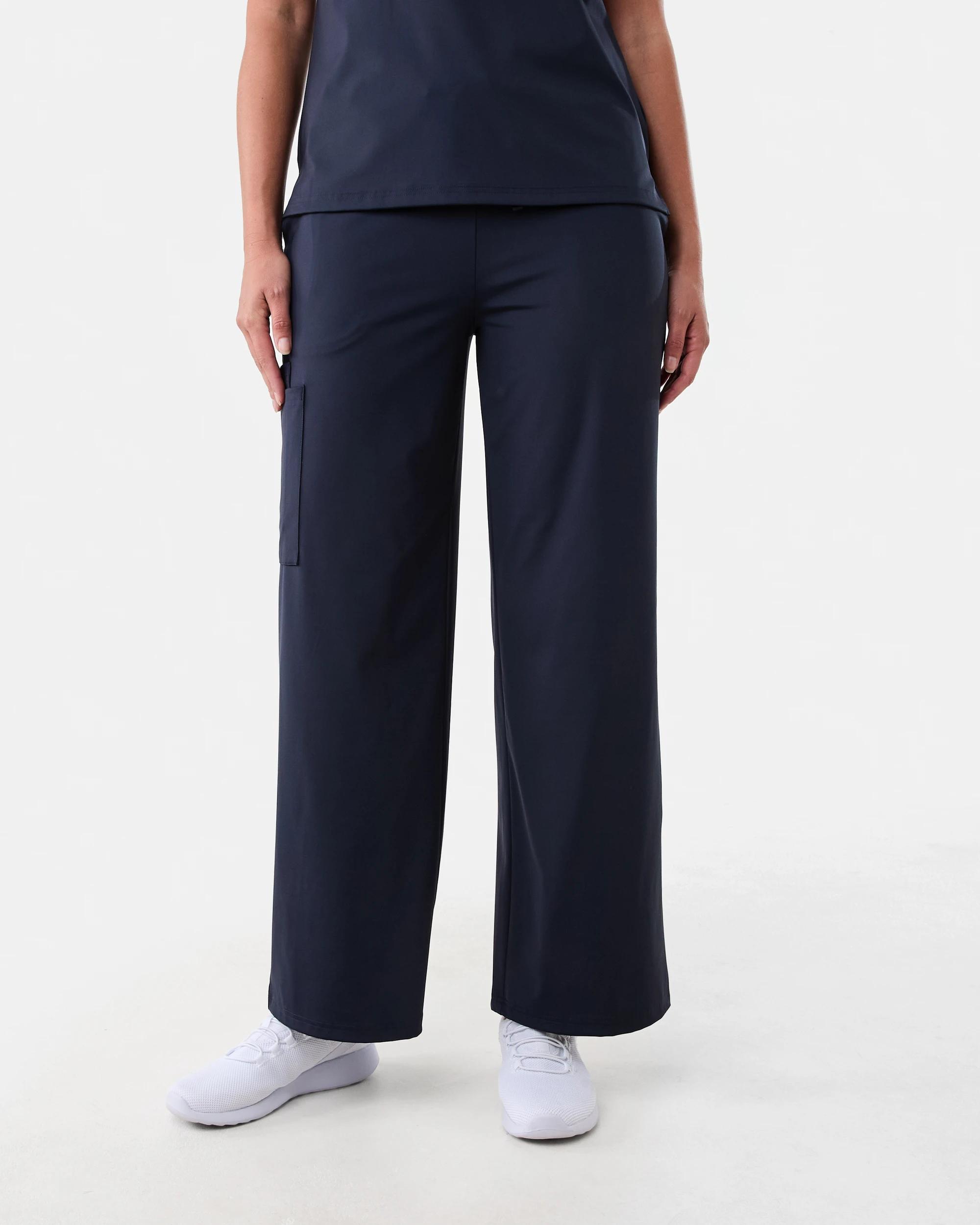 1 Workwear Scrub Performance Flare Pants Paris Blu, 1 of 8