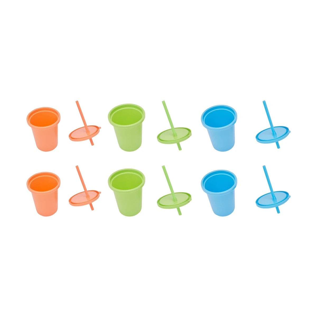 4 6 Pack Reusable Cups with Straws, 4 of 9
