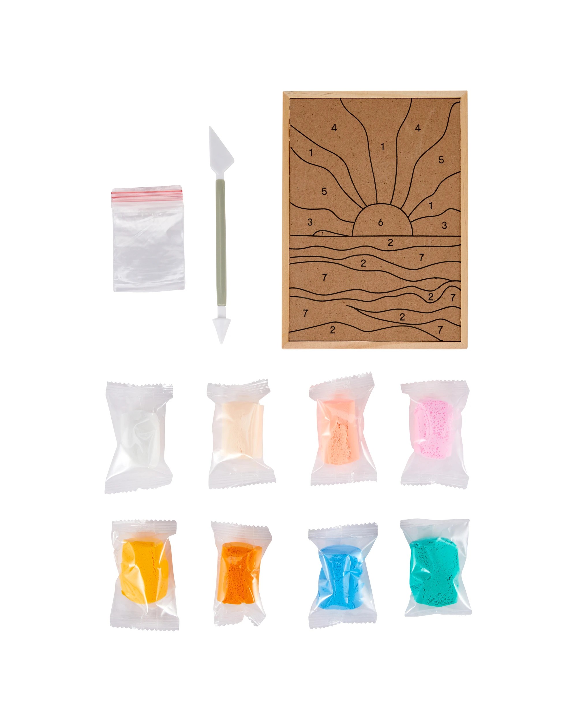 2 Clay by Number Art Kit - Sun, 2 of 3