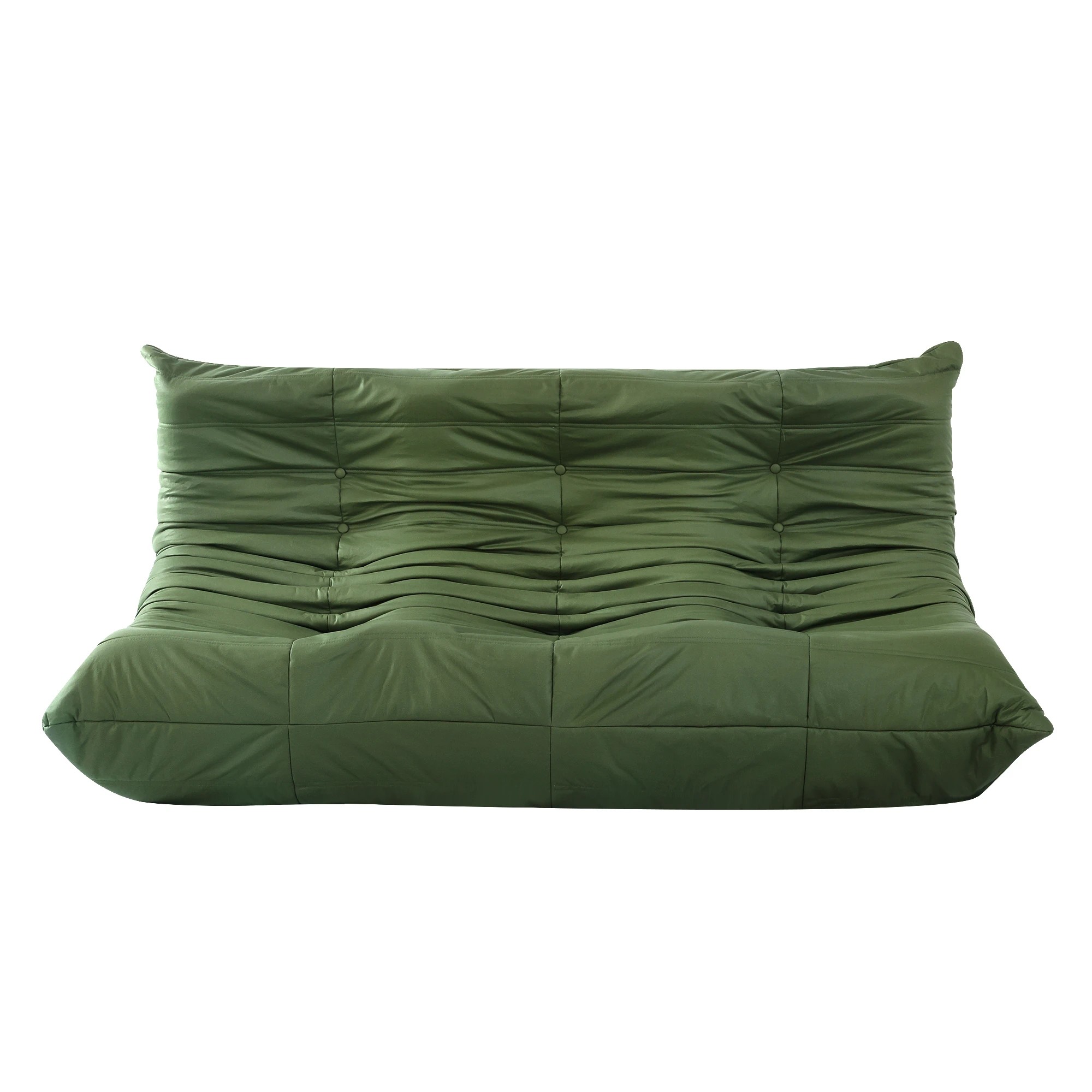 2 Levede Floor Chair Caterpillar Sofa Replica Lazy Foam Recliner Couch 3 Seater - Green, 2 of 9