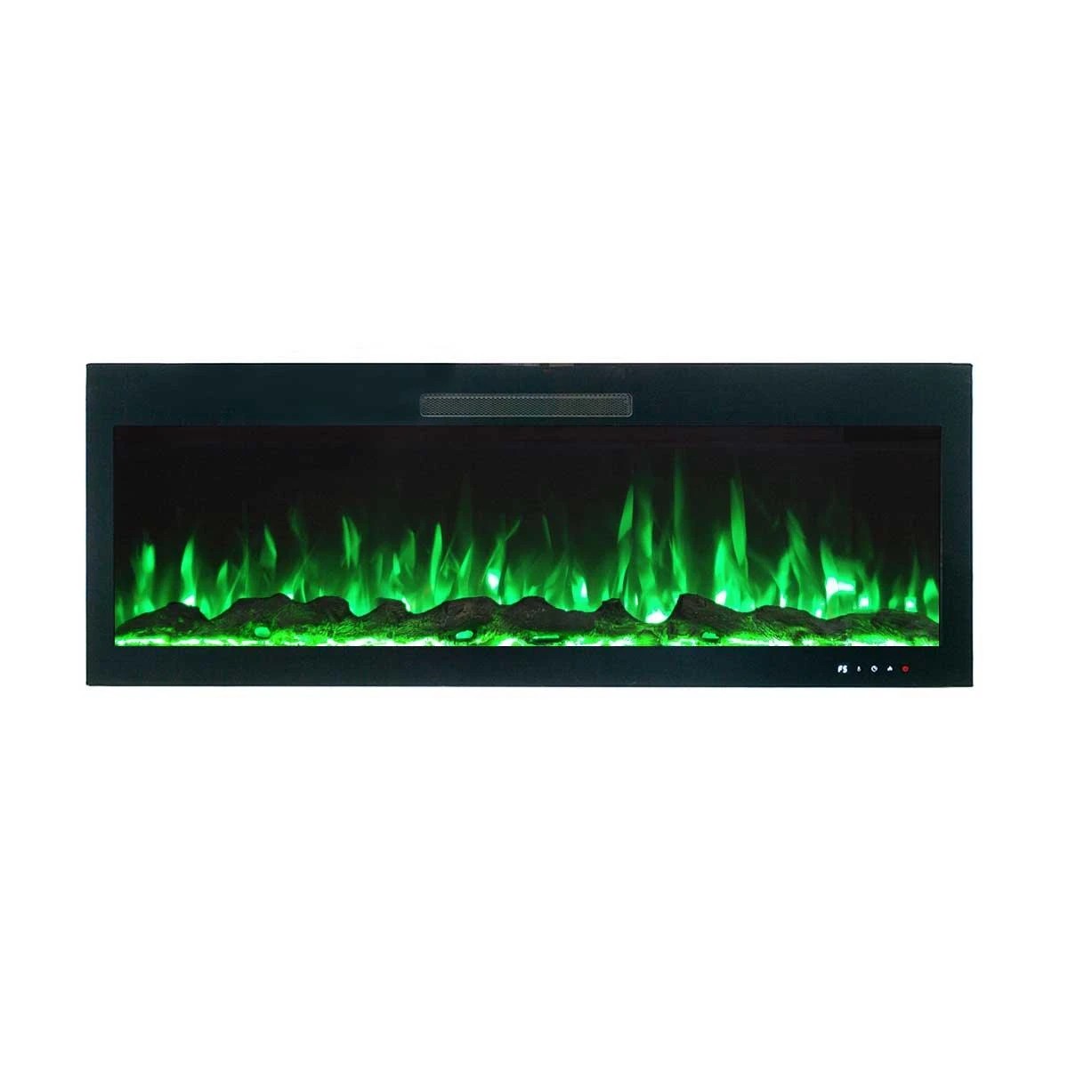 2 Moda Living Rocco 50 inch Electric Fireplace - Black, 2 of 5