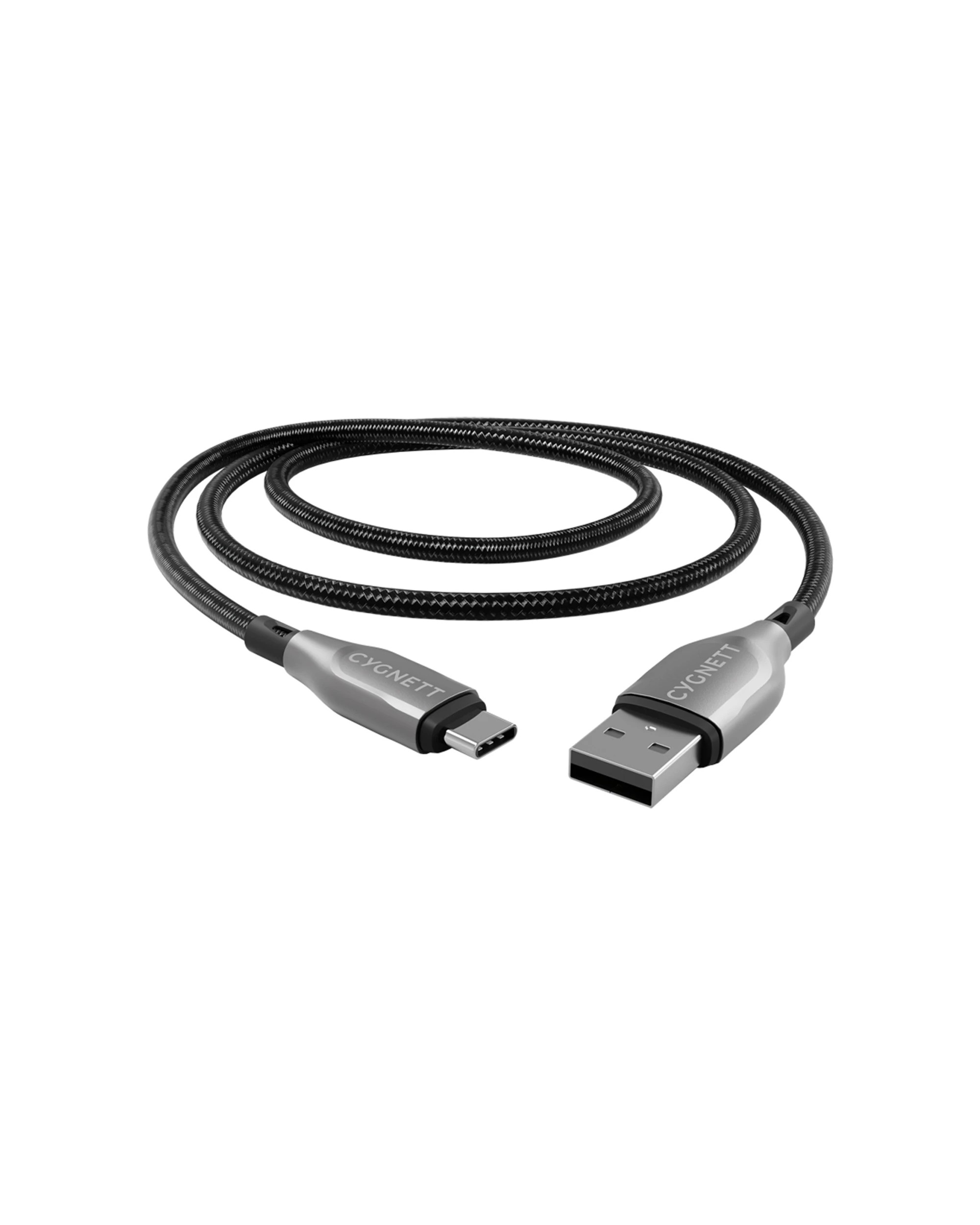 4 Cygnett 2PK Armoured USB-C to USB-A Charger & Data Sync Cable 2m - Black, 4 of 6