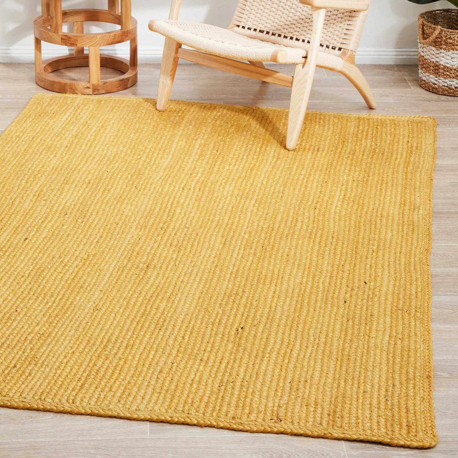 4 Common Ground Rugs Shoreline 400x300cm - Extra Extra Large Hand Braided Jute Floor Rug - Yellow, 4 of 8