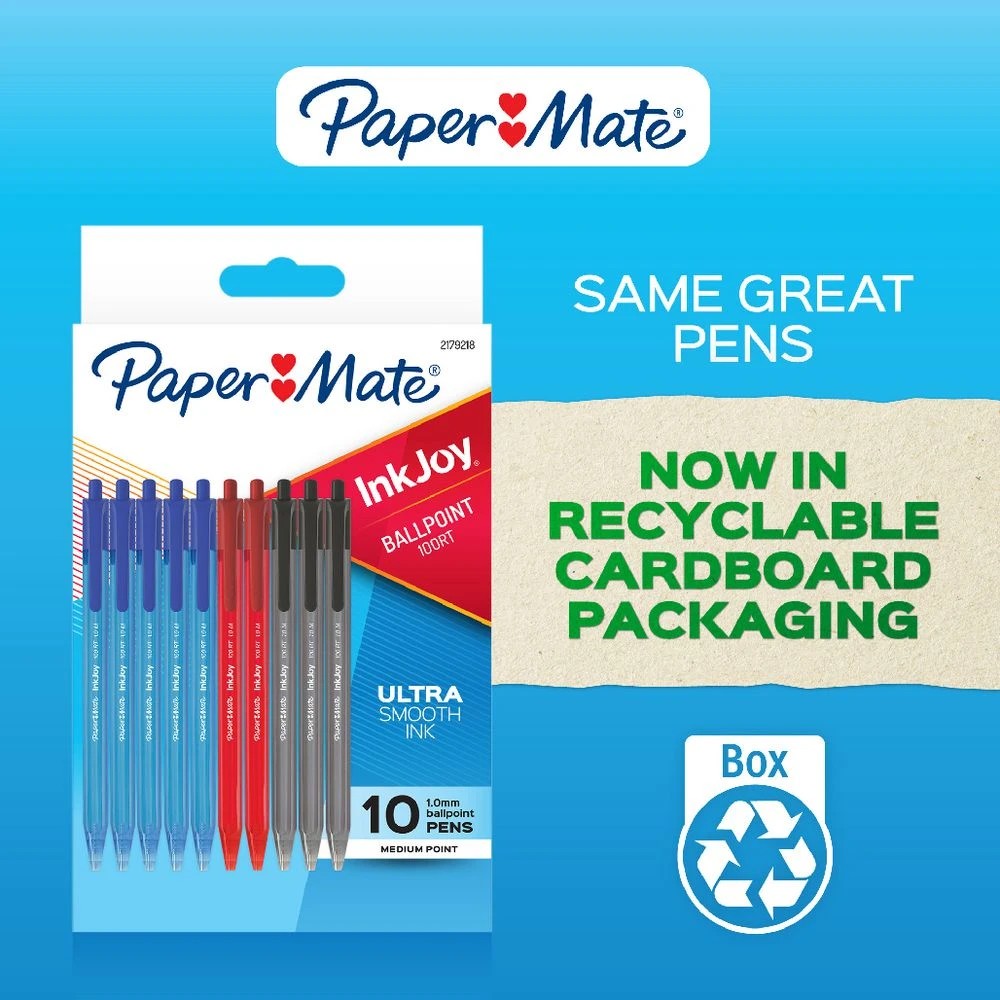 4 Paper Mate Inkjoy 100RT Ballpoint Pens Assorted 10 Pack, 4 of 5