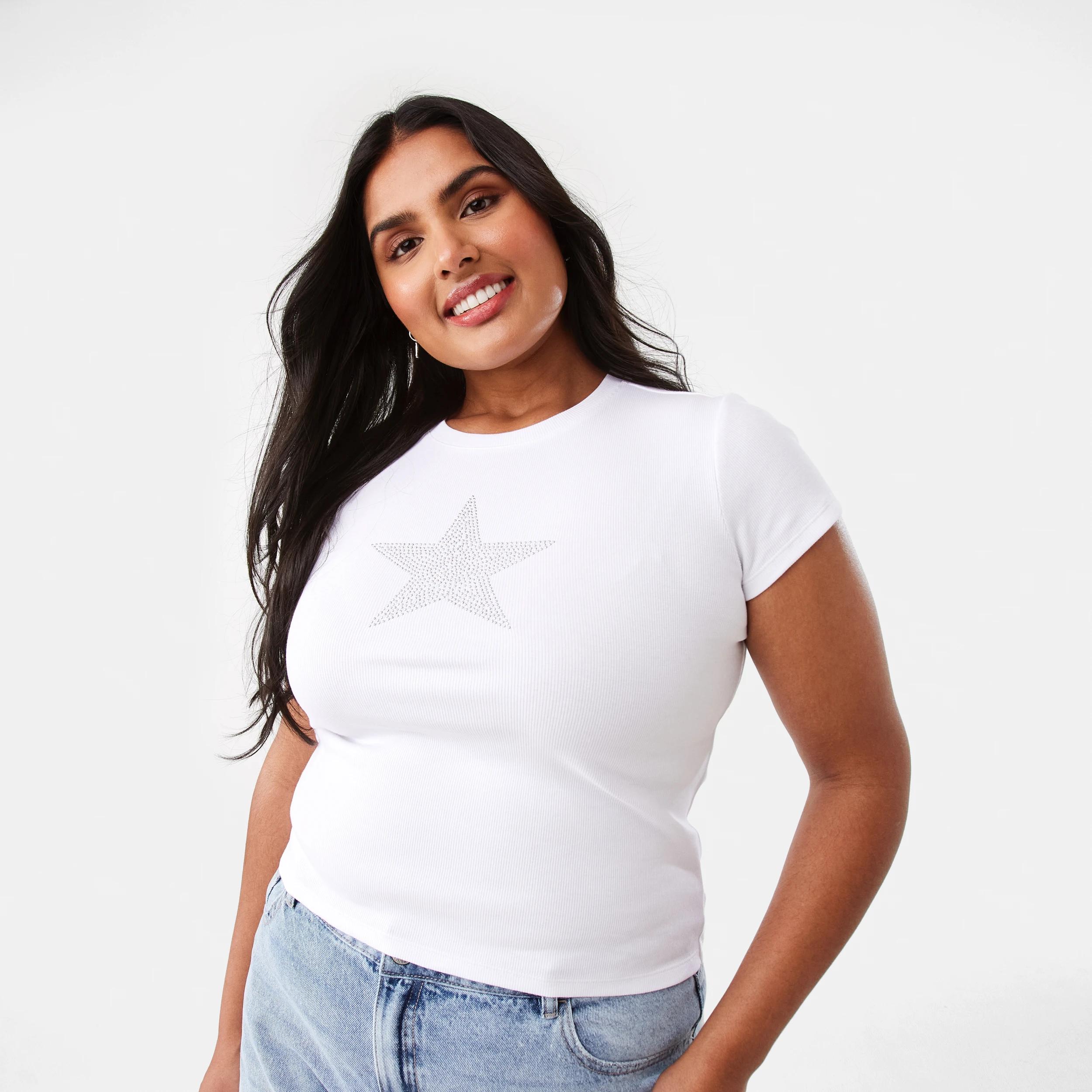 3 Short Sleeve Embellished Neat Fit T-shirt Star, 3 of 9