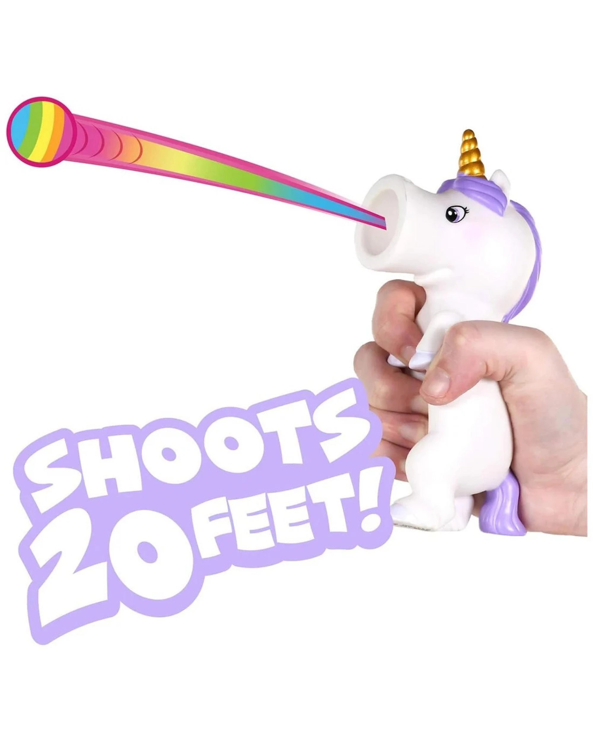 4 Hog Wild White Unicorn Popper Soft Ball Shooter - White, 4 of 5