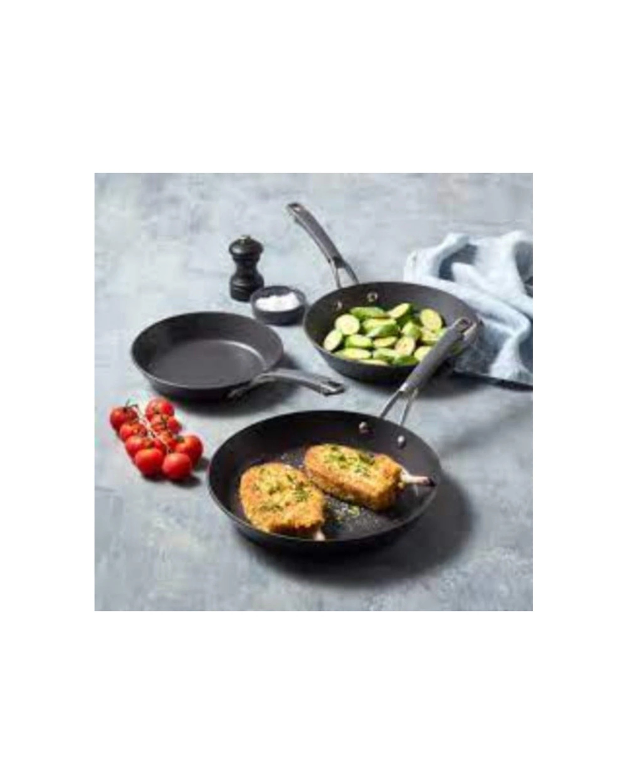3 Anolon Endurance+ 2pc 20 26cm Open French Skillet Round Set Non Stick - Black, 3 of 4