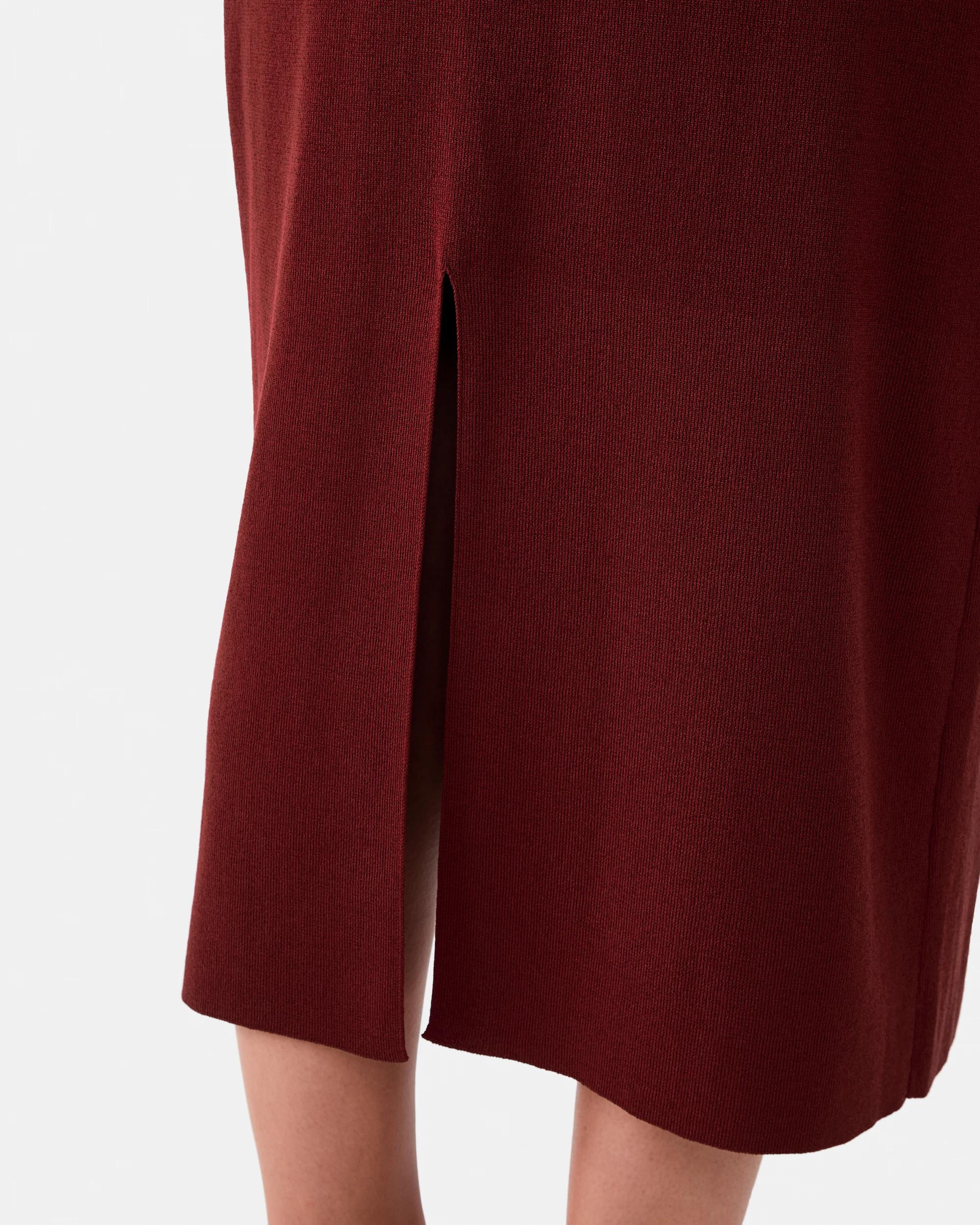 5 Rib Knit Skirt Burnt Rust, 5 of 5