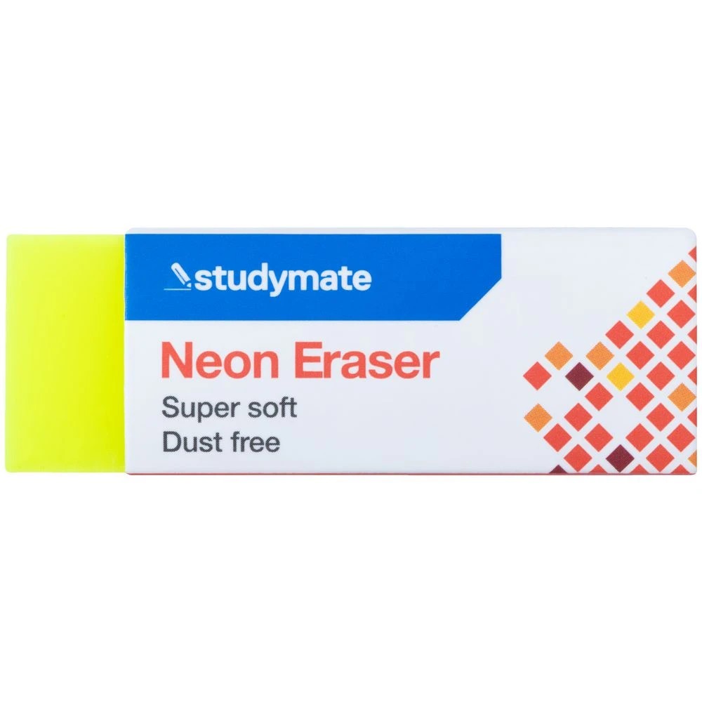 2 Studymate Neon Eraser Yellow, 2 of 4