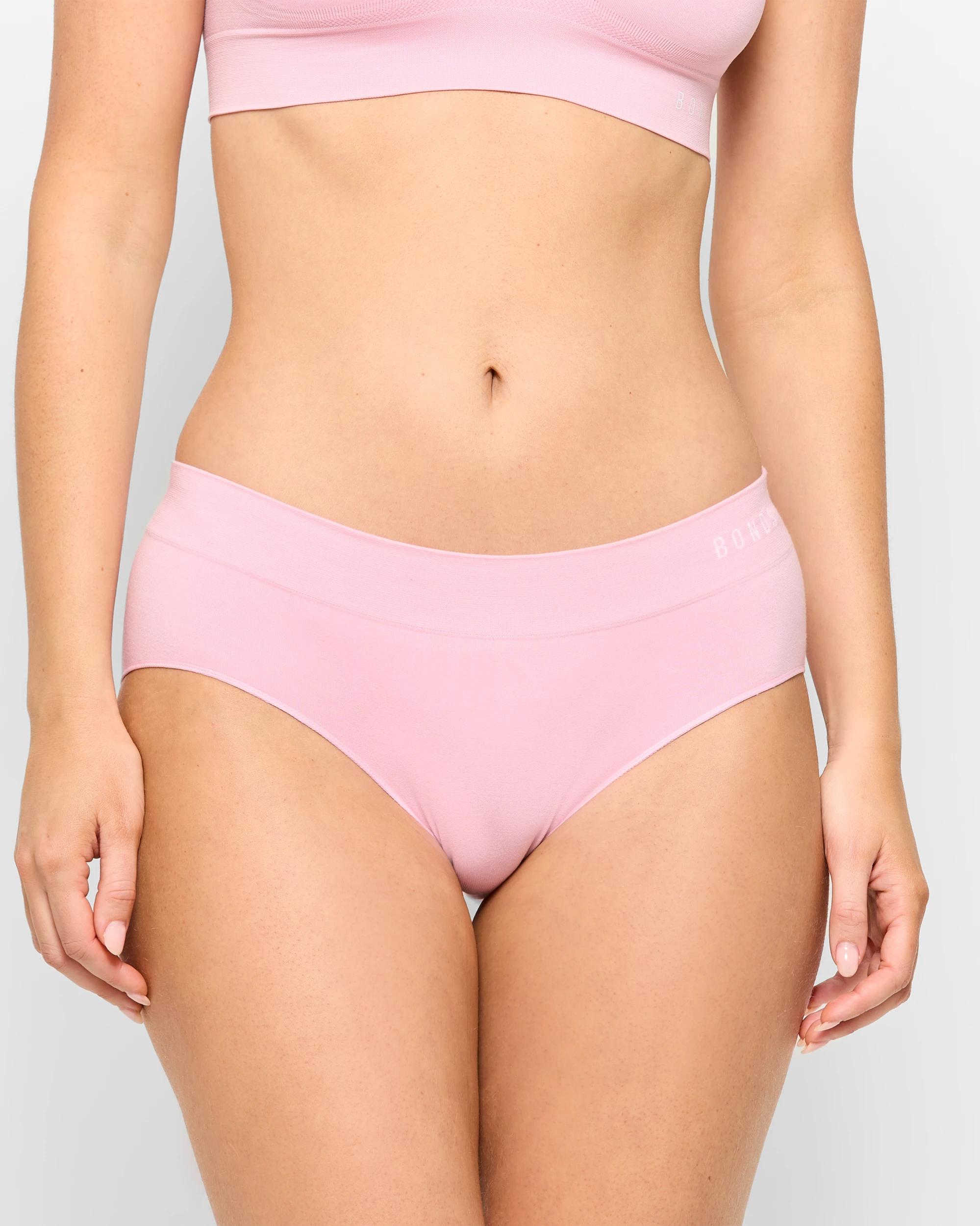 1 Womens Seamless Midi Briefs - Bonds PINK FLOWER GIRL, 1 of 4