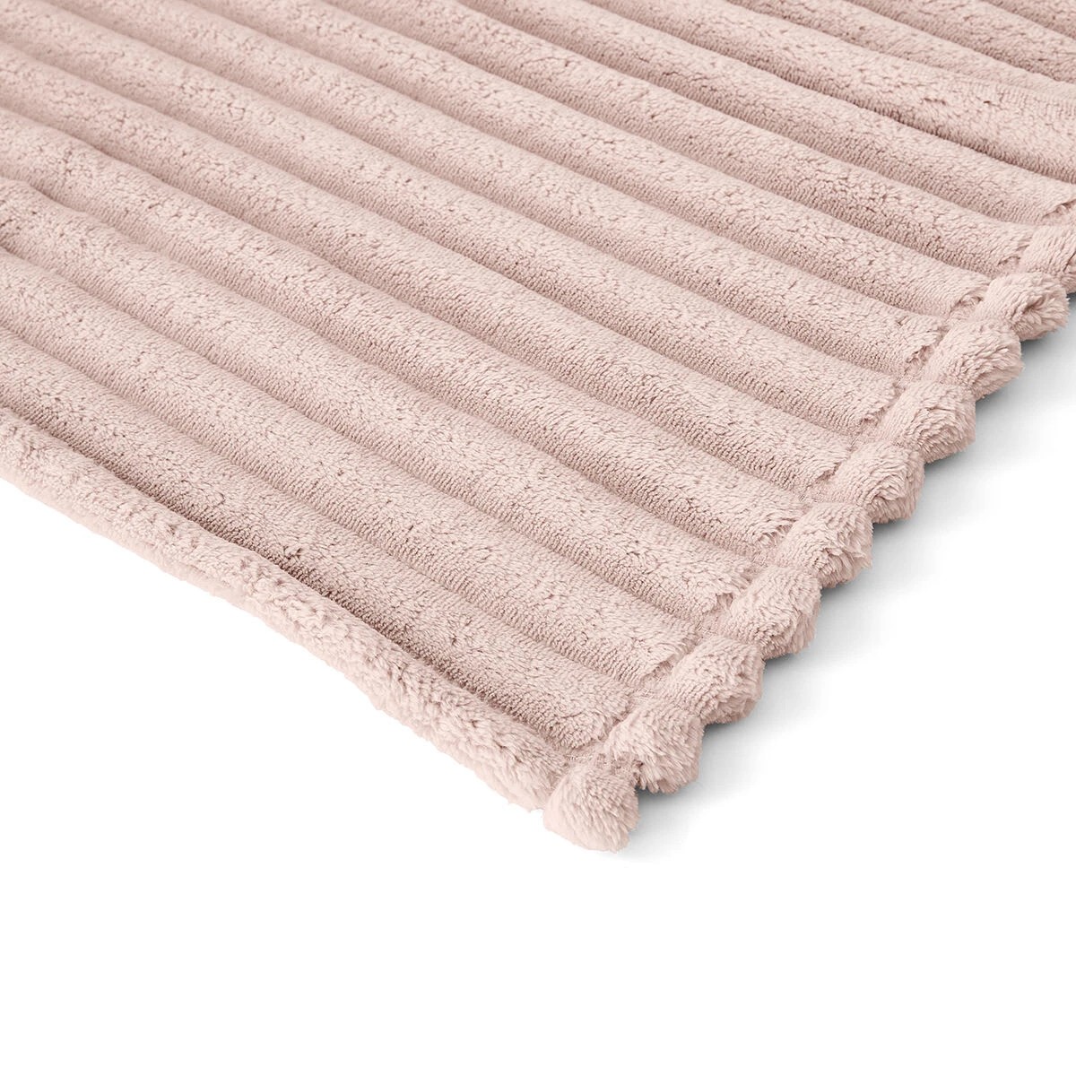 6 Plush Ribbed Blanket - Queen/King Bed, Pink, 6 of 6