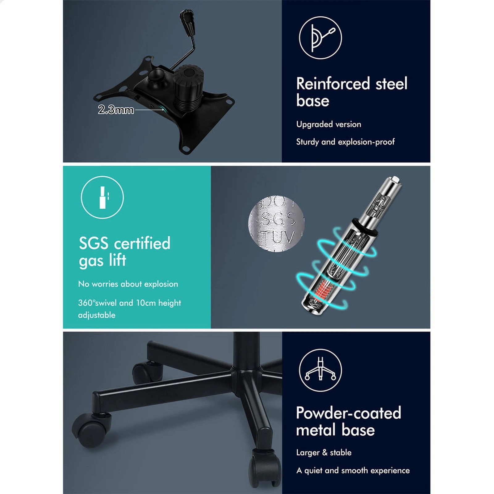 6 Alfordson Armless Office Desk Chair Mid Back Wide Seat w/ Wheels Velvet - Pink, 6 of 10