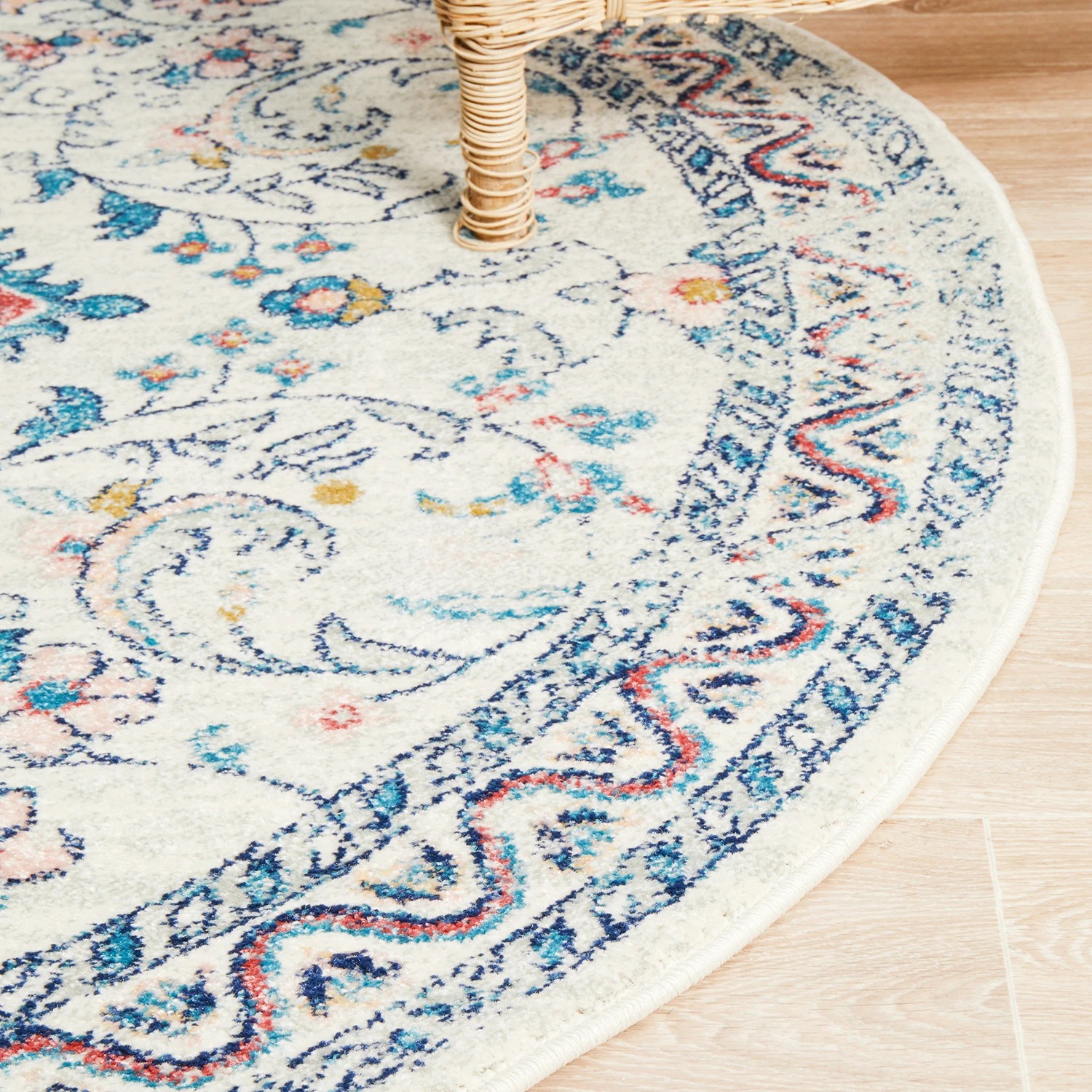 6 Common Ground Rugs Mason 705 240x240cm - Large Round Power Loomed Pet Friendly Rug - Multi, 6 of 7
