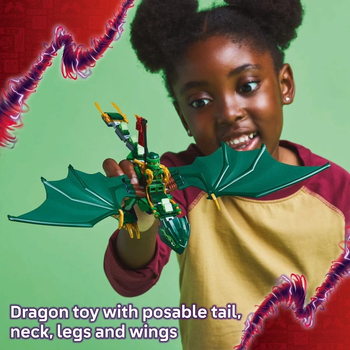 6 LEGO NINJAGO Lloyd's Green Forest Dragon 71829, 6 of 10