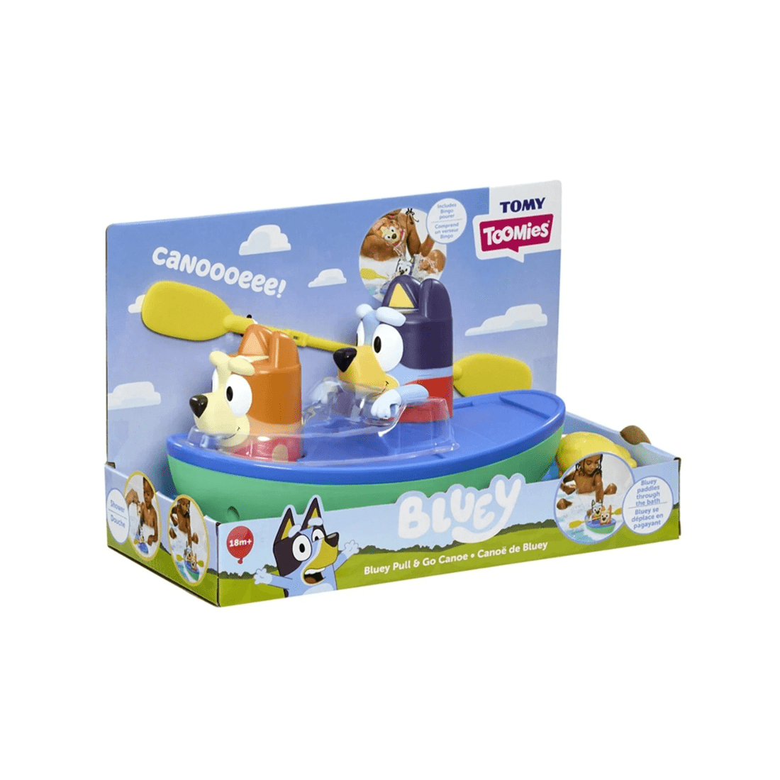 1 TOMY Toomies Bluey Pull and Go Canoe, 1 of 3