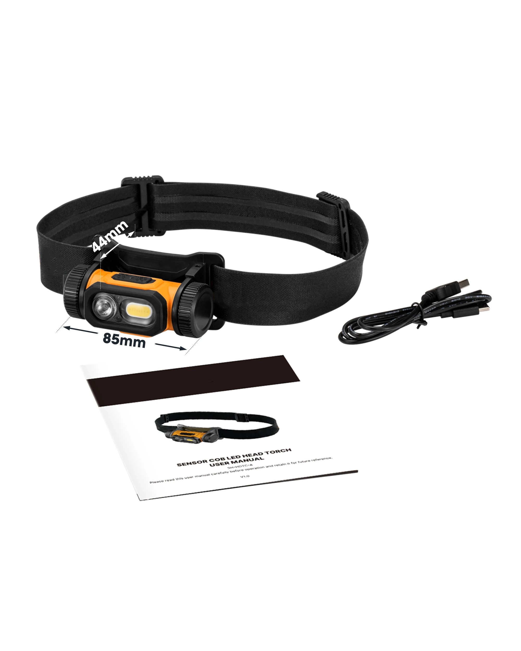 6 San Hima Head Torch COB LED 450LM Camping Work Headlamp Rechargeable Waterproof, 6 of 6