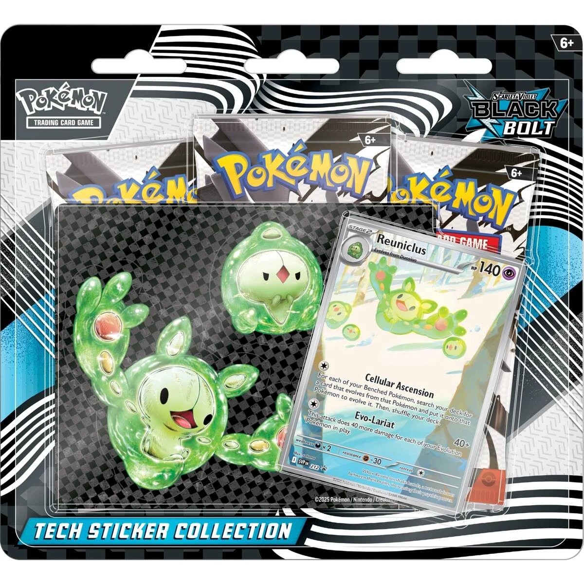 1 Pokemon Trading Card Game: Scarlet & Violet Black Bolt Tech Sticker Collection