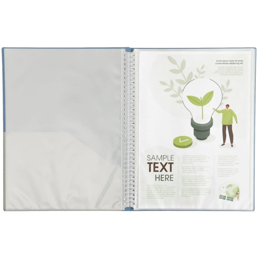 4 Otto A4 Fixed Display Book 20 Pockets Blue, 4 of 4