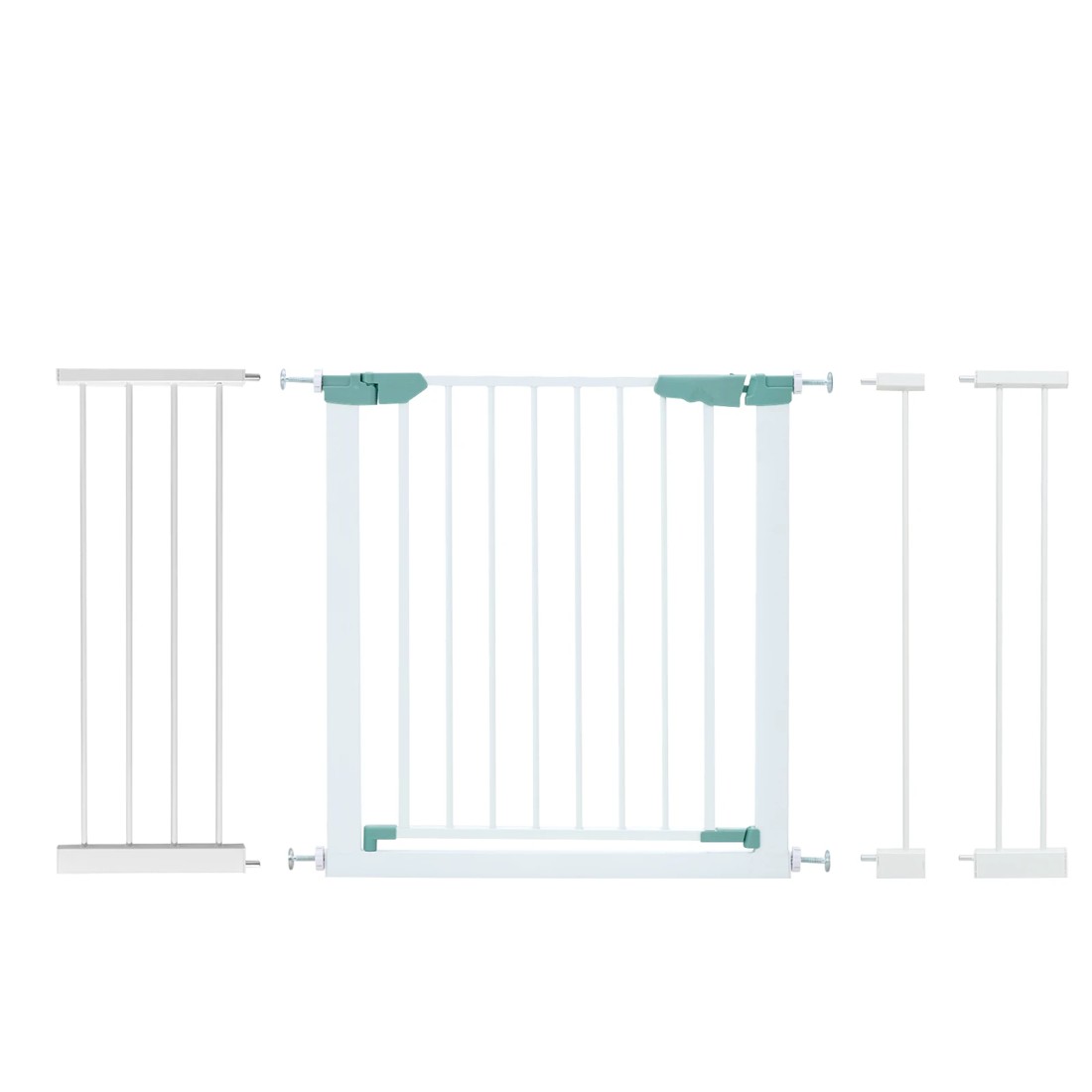 1 Costway Baby Security Gate Metal Walk Thru Pets Door, 1 of 5