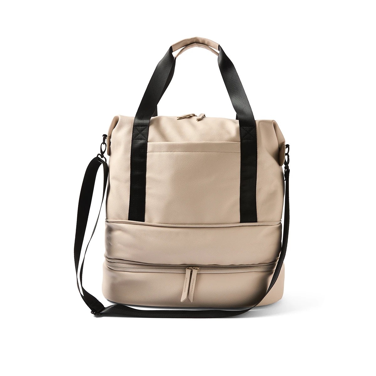 3 PU Weekender Bag - Beige, 3 of 10